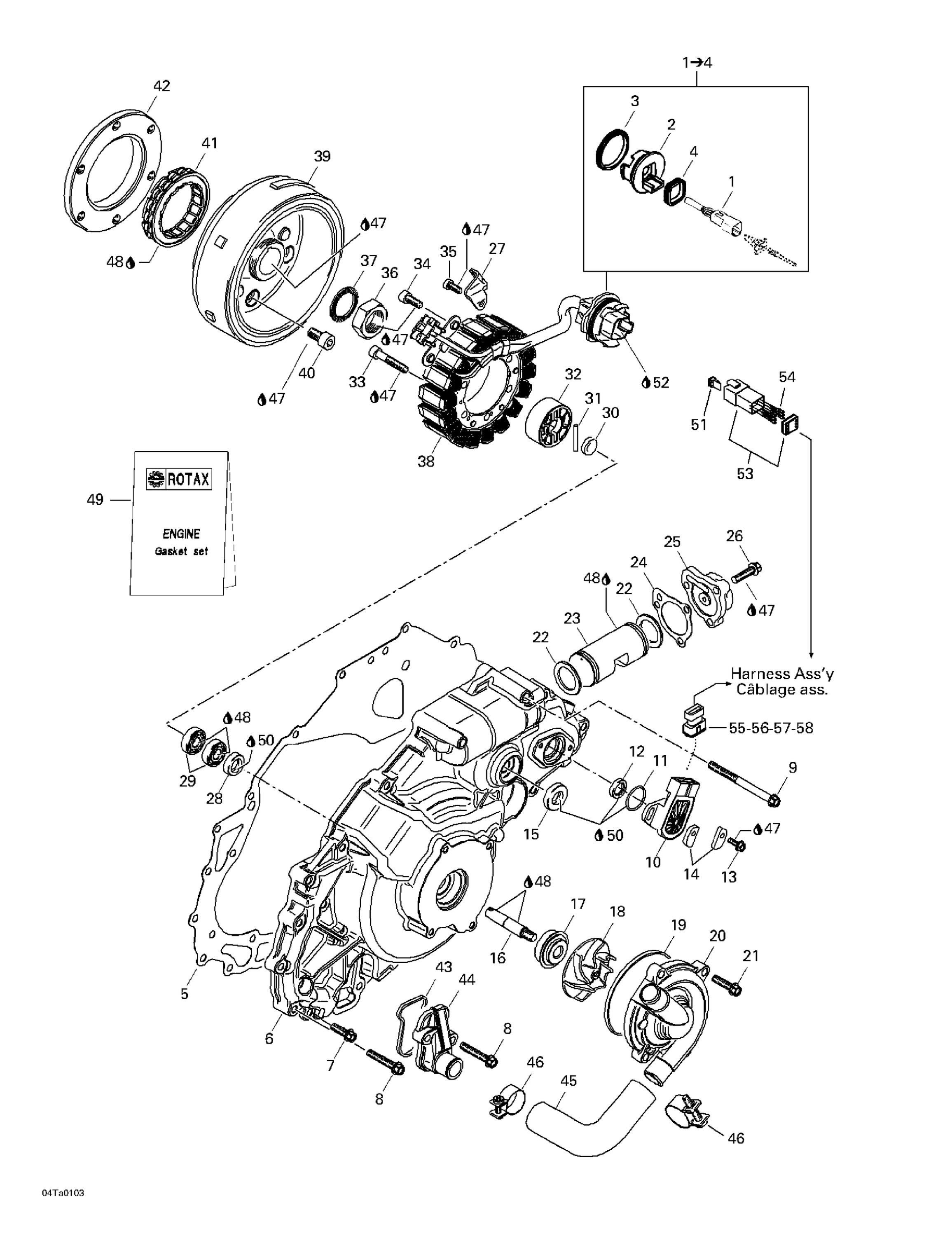 Схема узла: Ignition And Water Pump