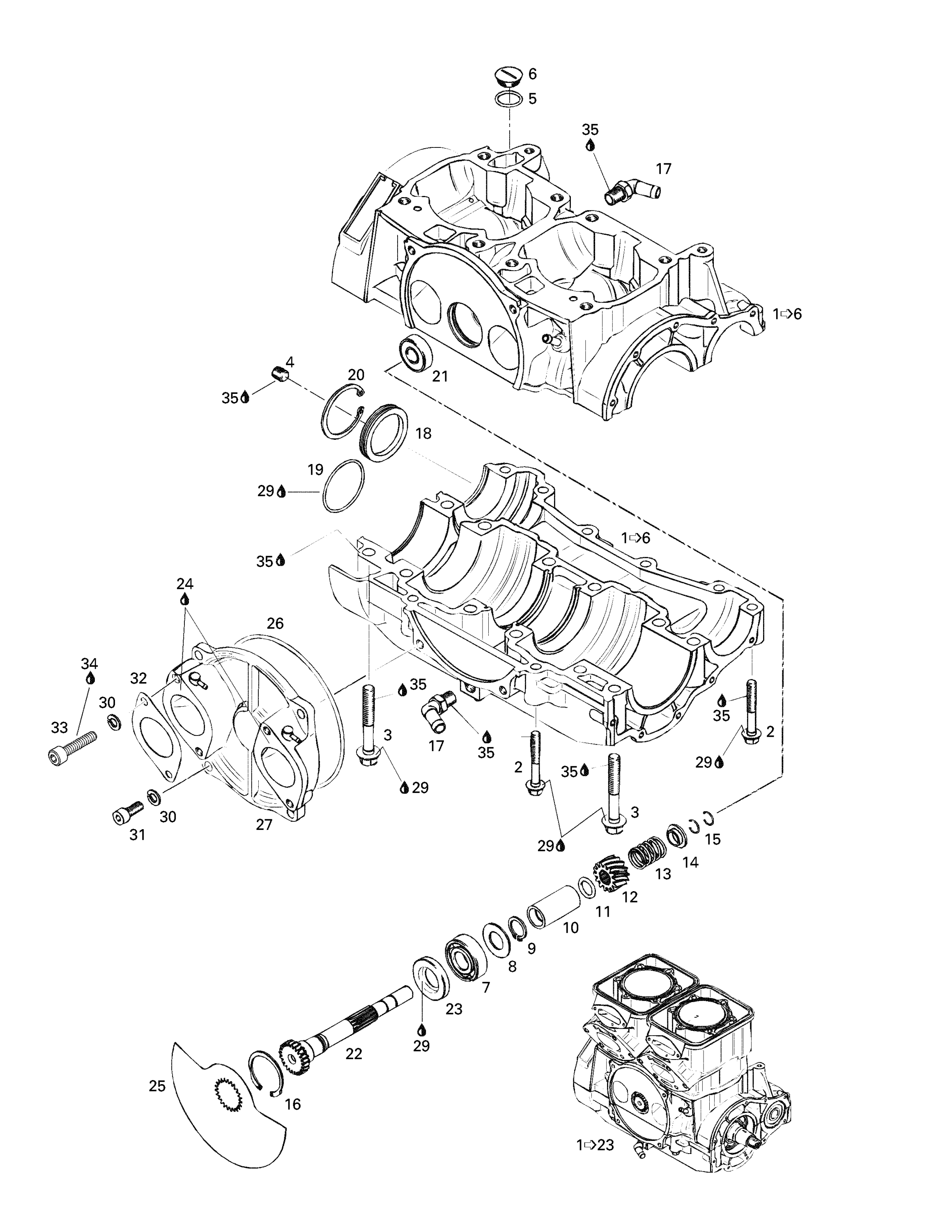 Crankcase, Rotary Valve