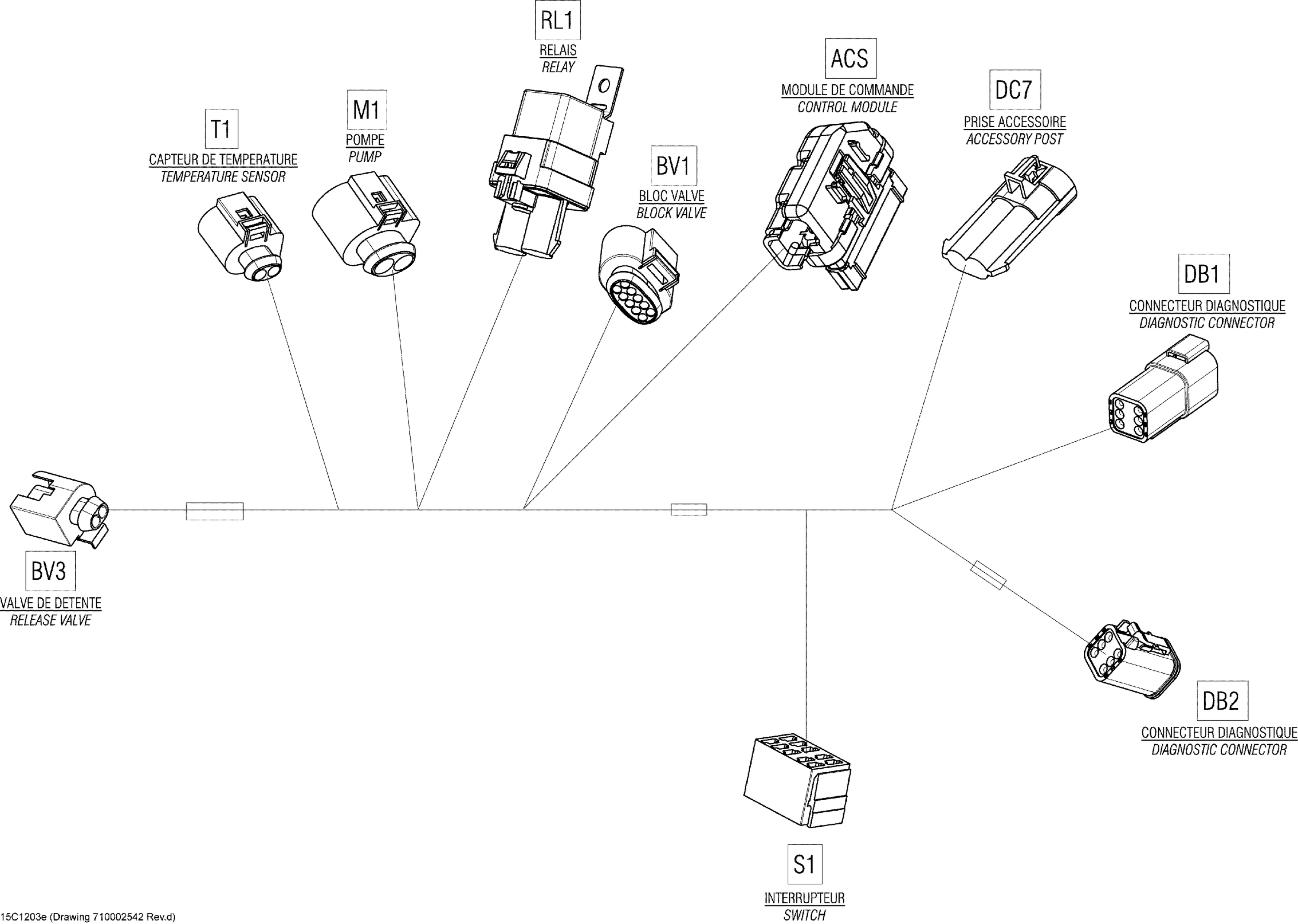 Схема узла: Electrical Harness Air Compressor