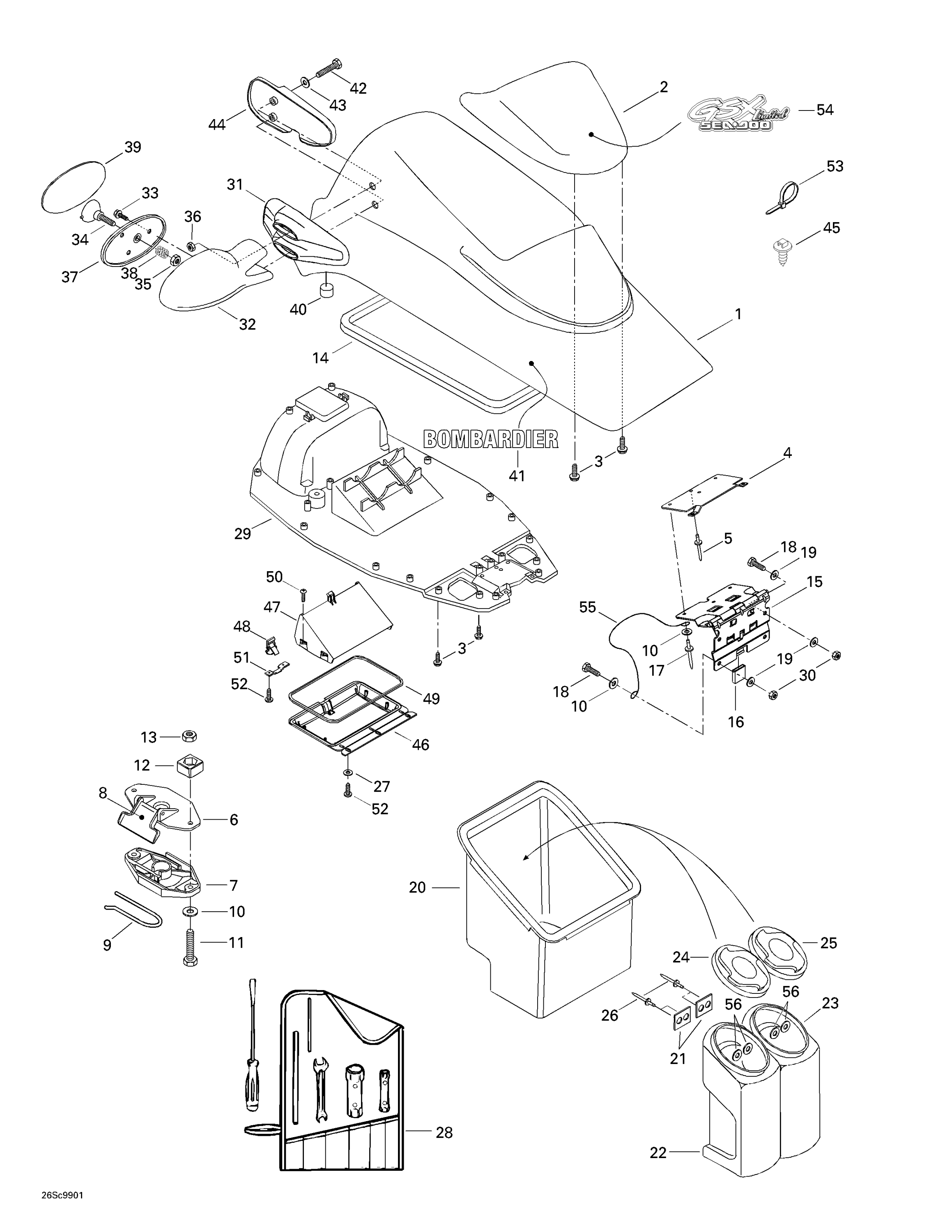 Схема узла: Front Storage Compartment