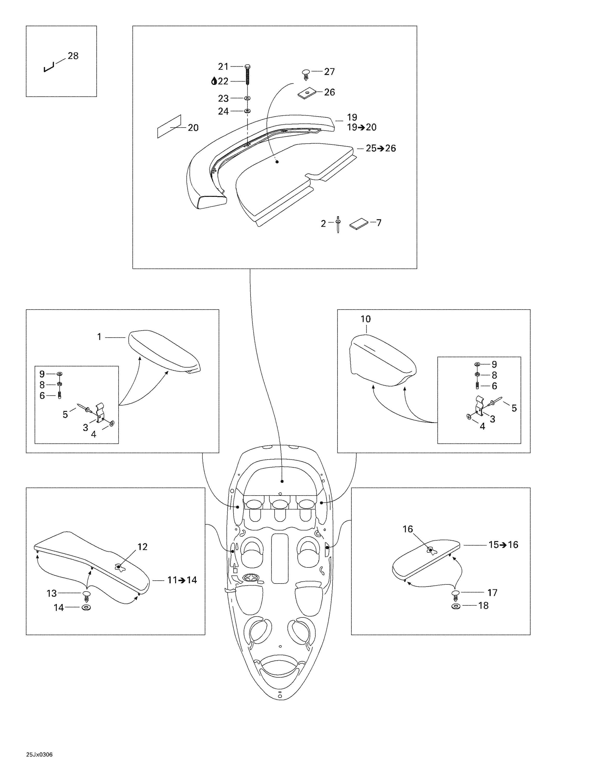 Схема узла: Seat (platform And Armrest)