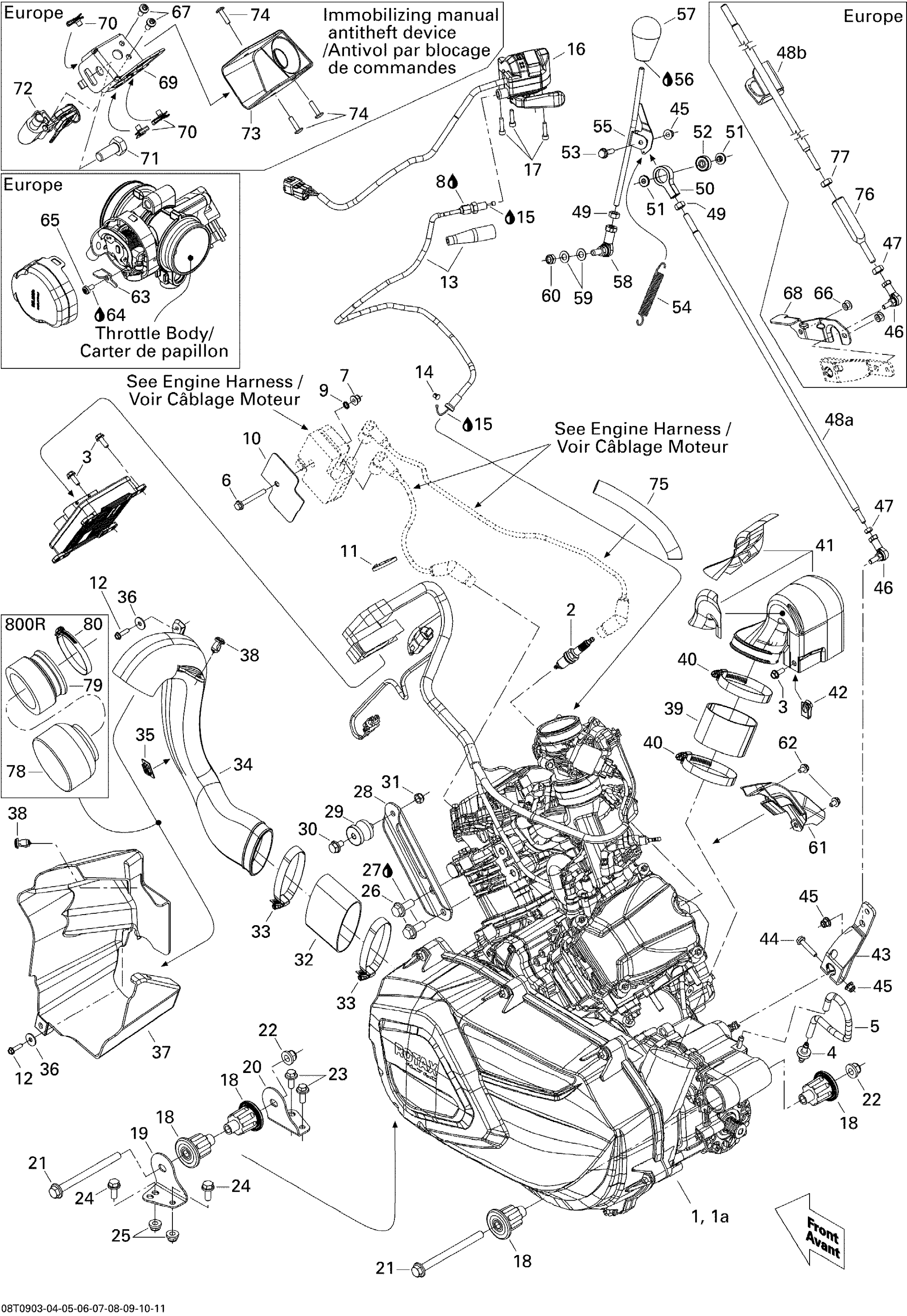 Схема узла: Engine And Engine Support
