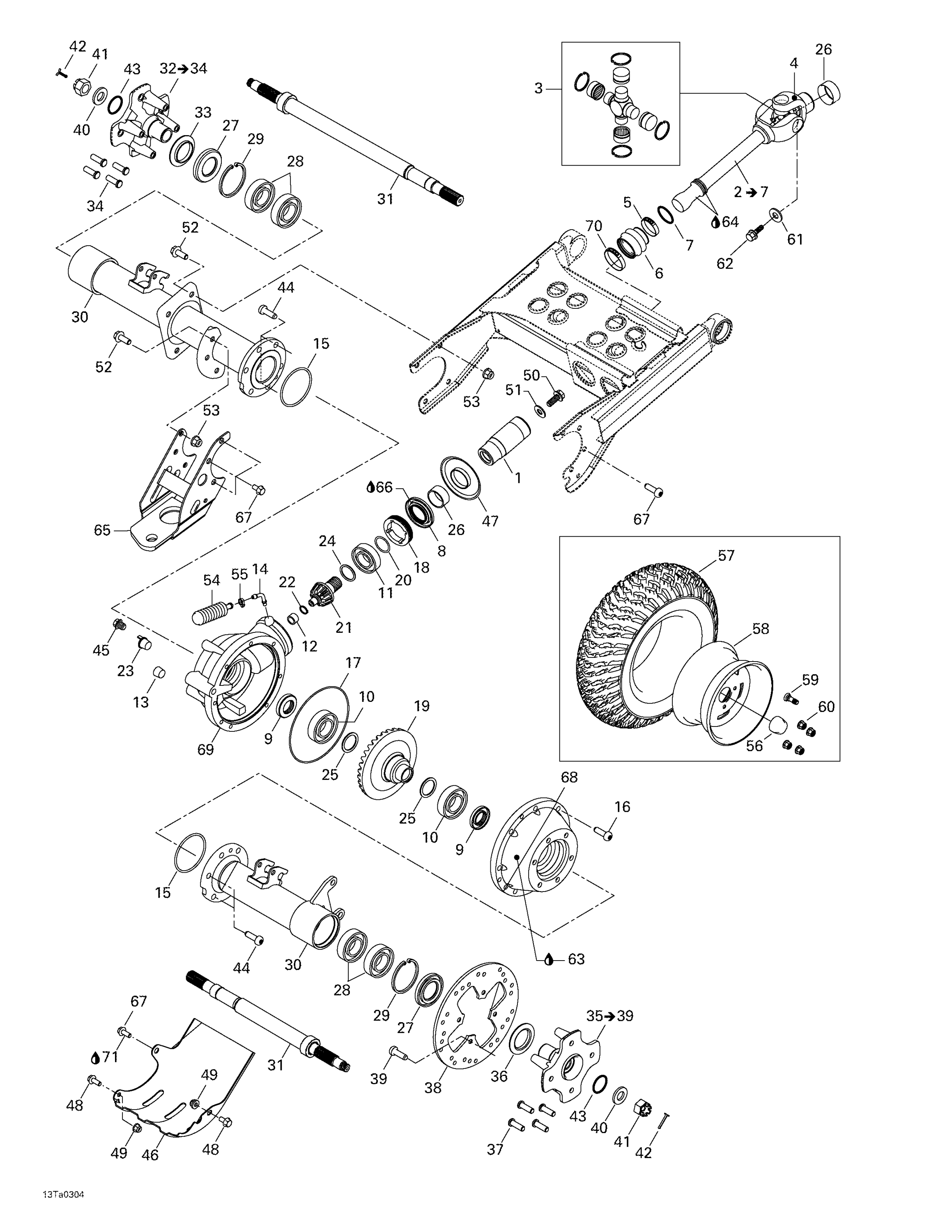 Схема узла: Drive System, Rear