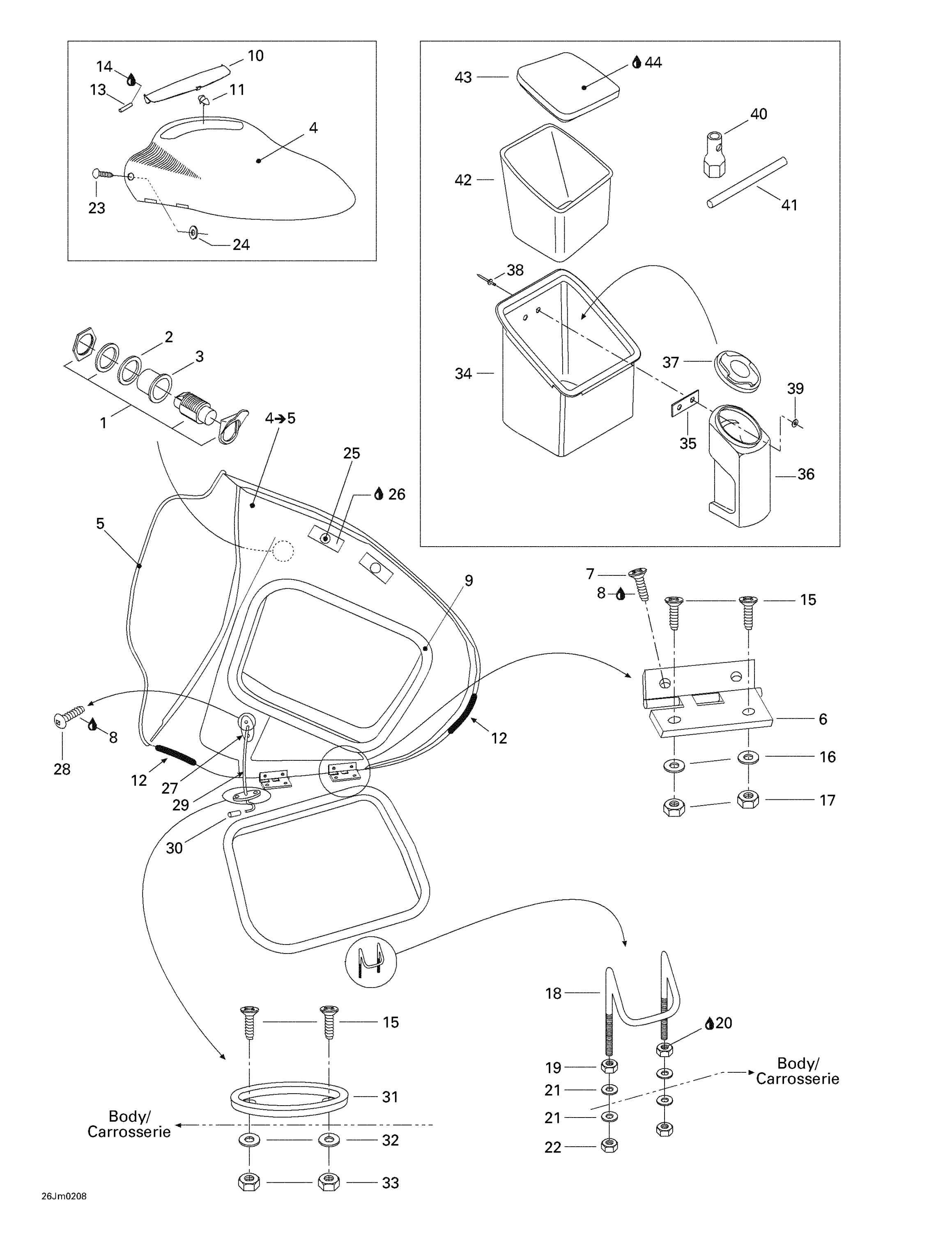 Схема узла: Front Storage Compartment
