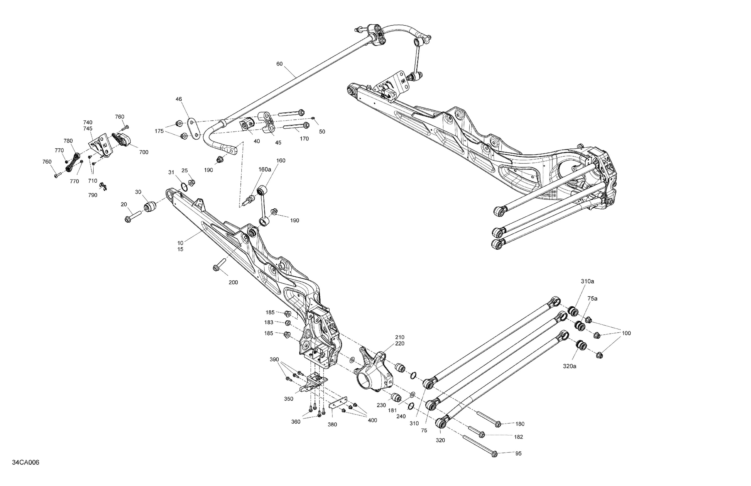 Схема узла: Suspension - Rear - With Smart-ShoX