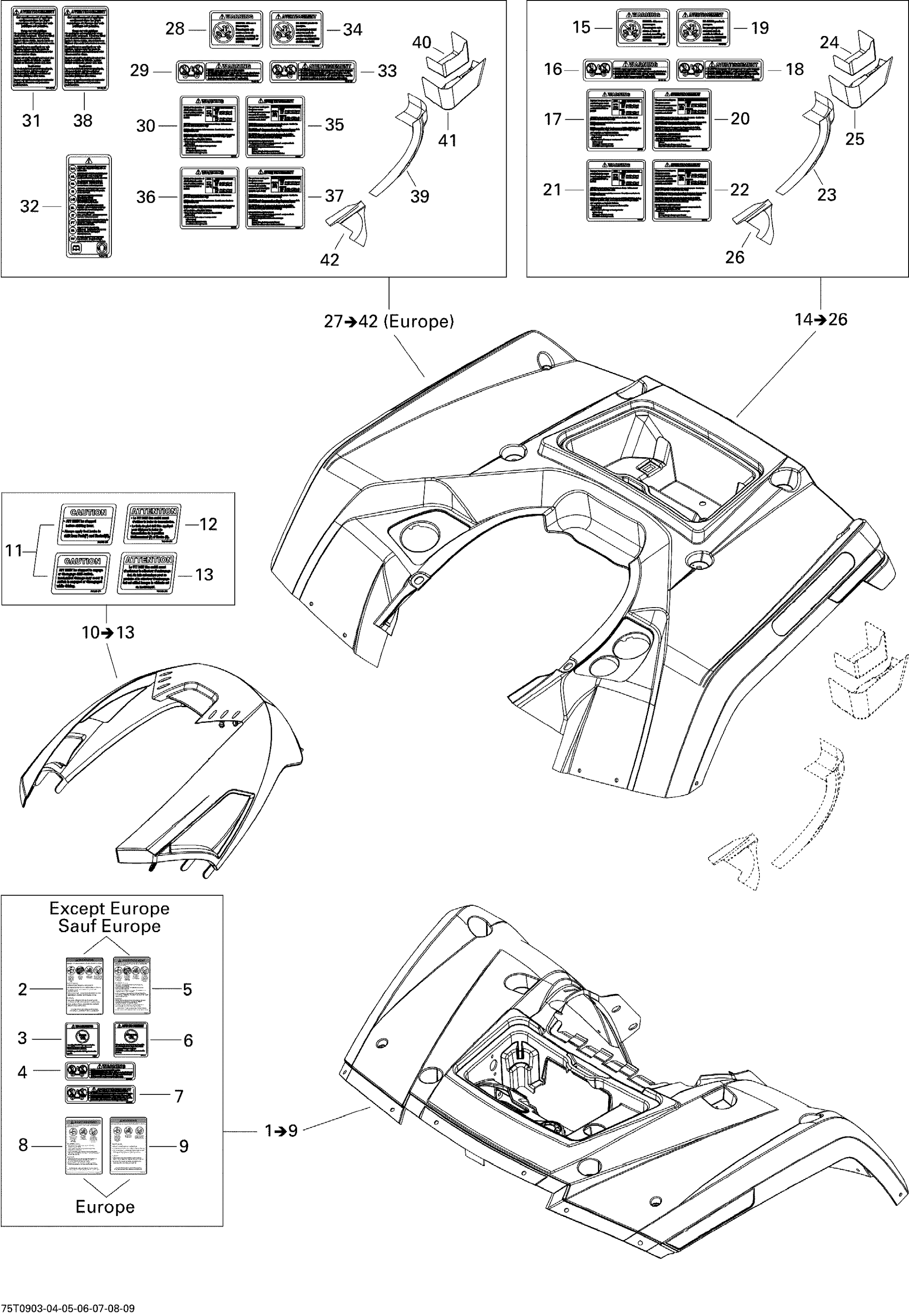 Схема узла: Fender And Central Panel Kit STD