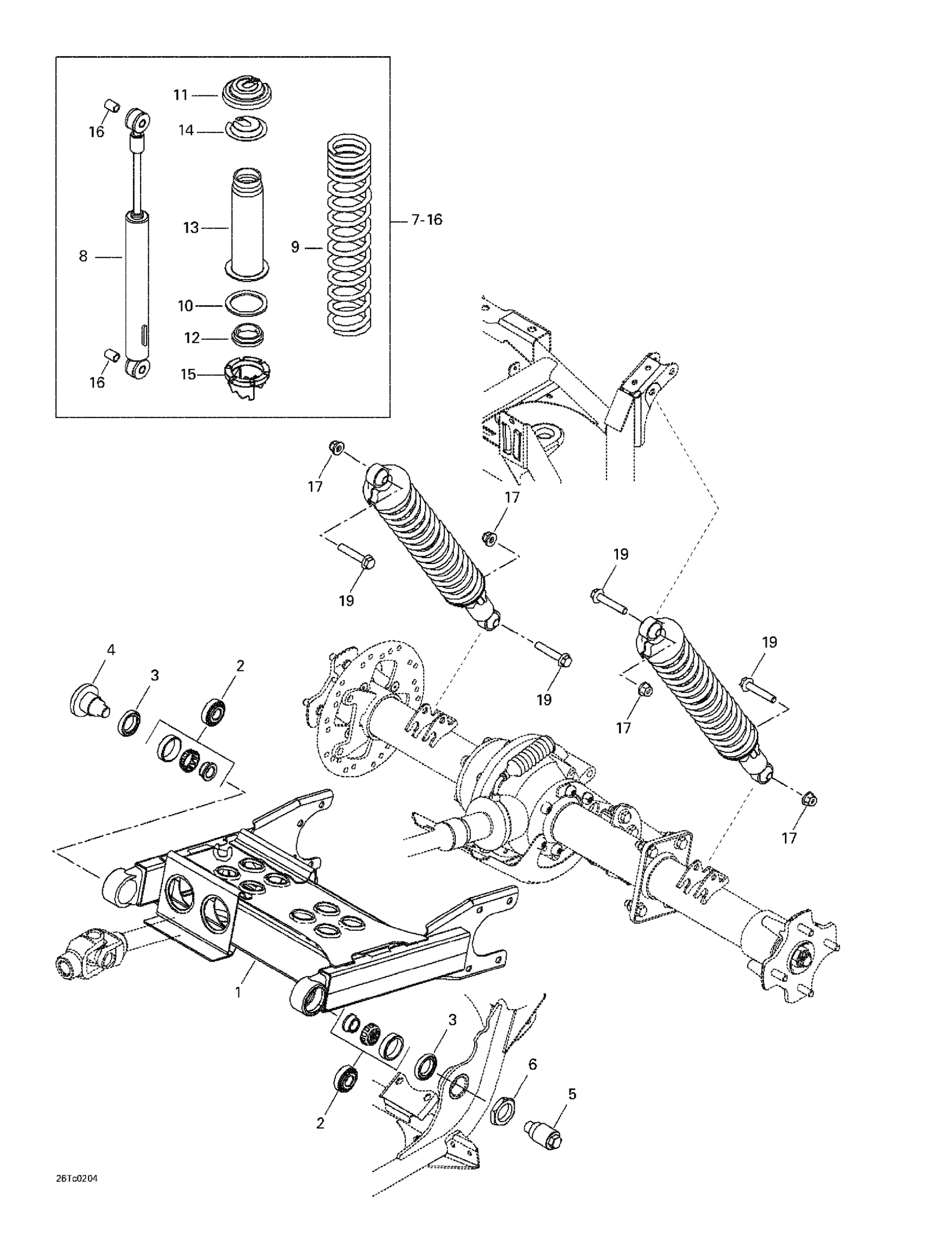 Схема узла: Rear Suspension