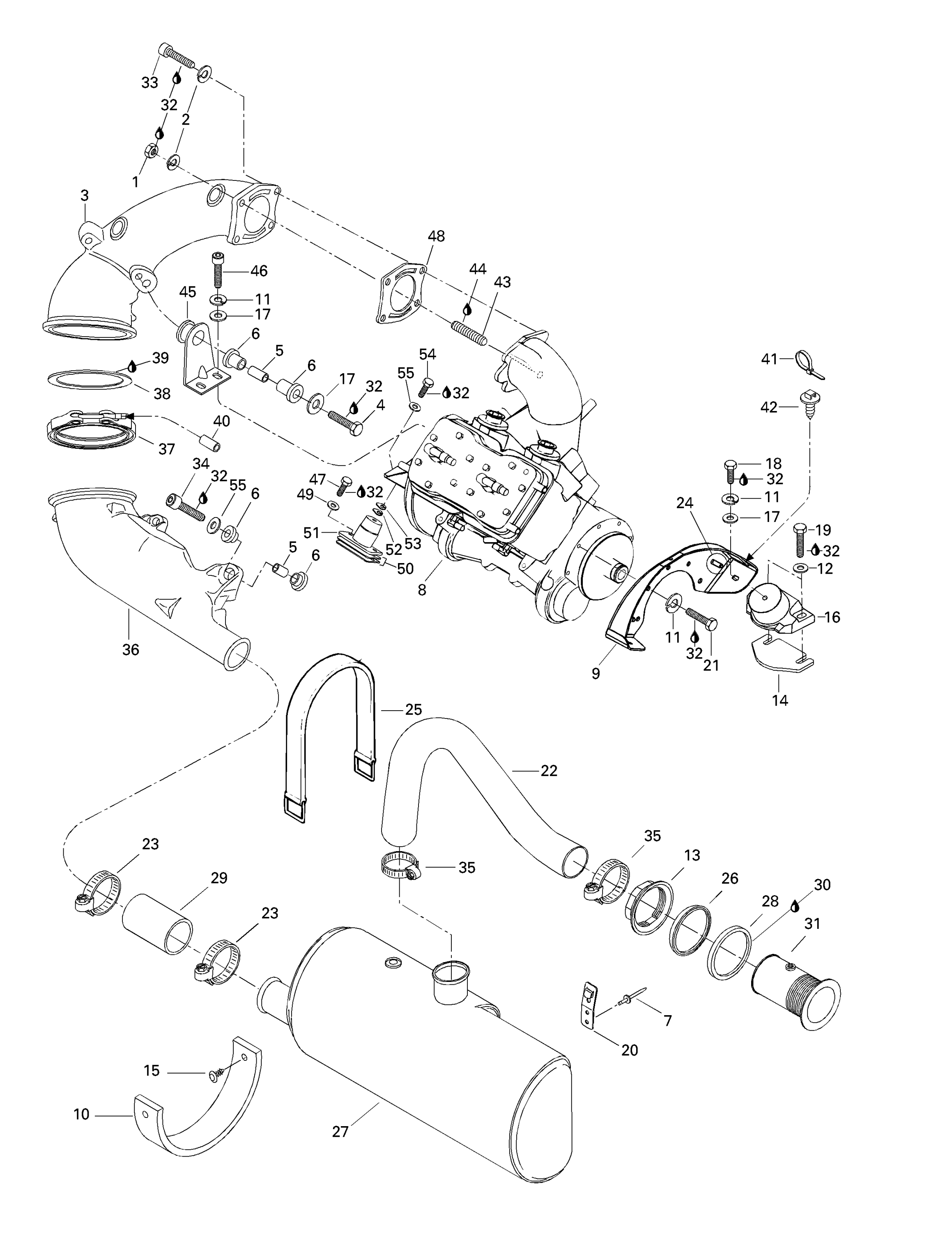 Engine Support And Muffler