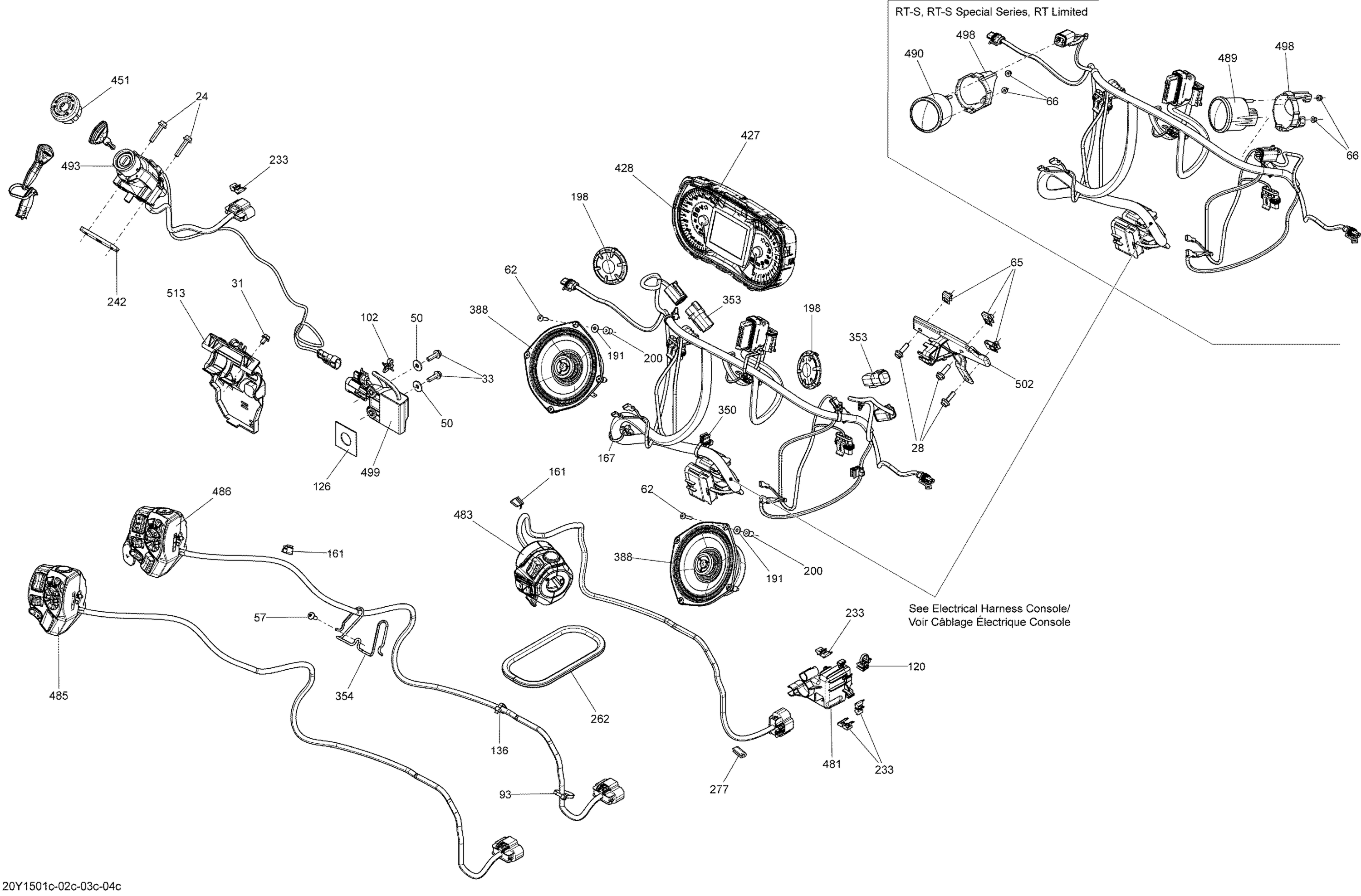 Схема узла: Electrical System Front View_20Y1502c