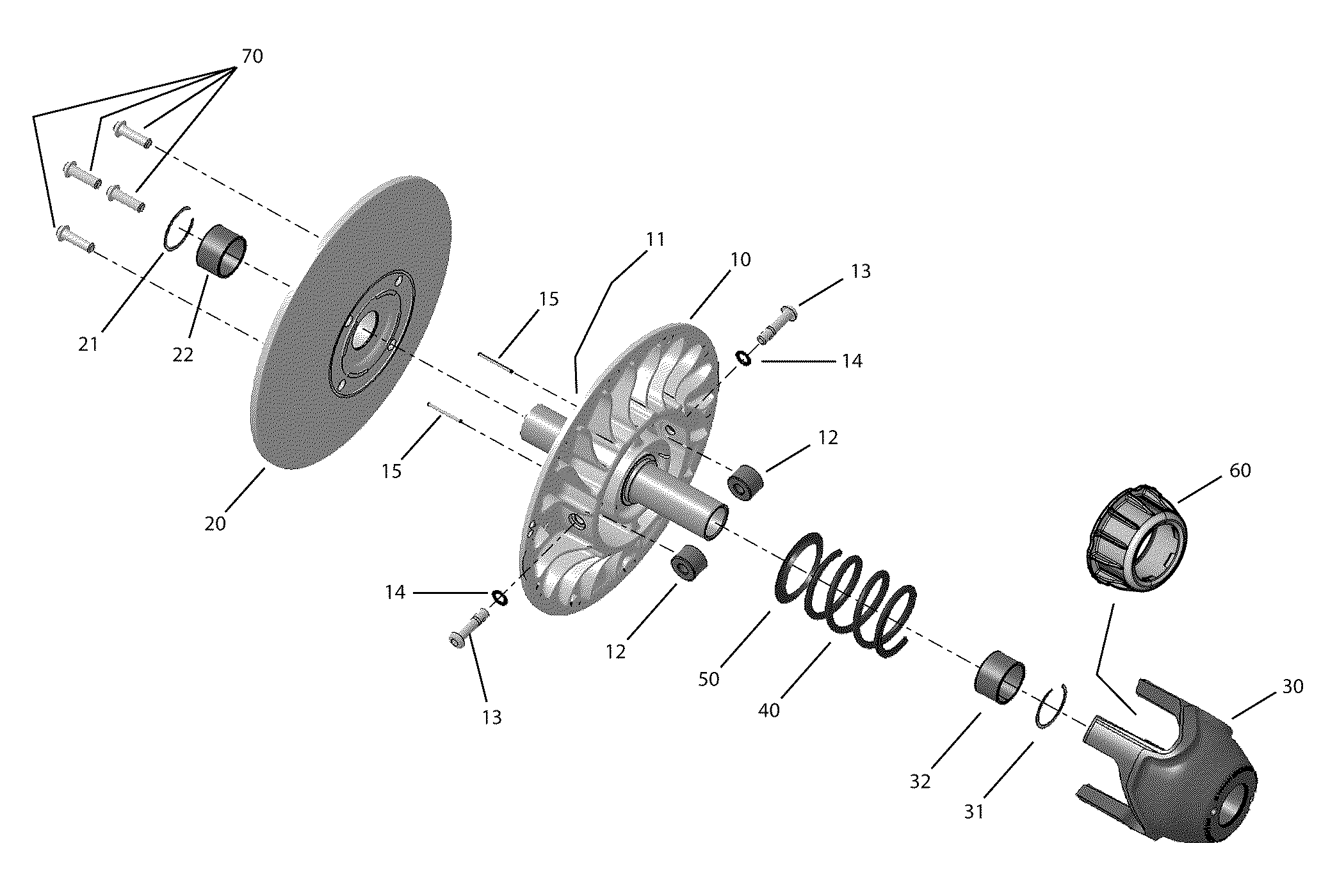 Схема узла: Transmission-Driven Pulley Turbo _19R1536a