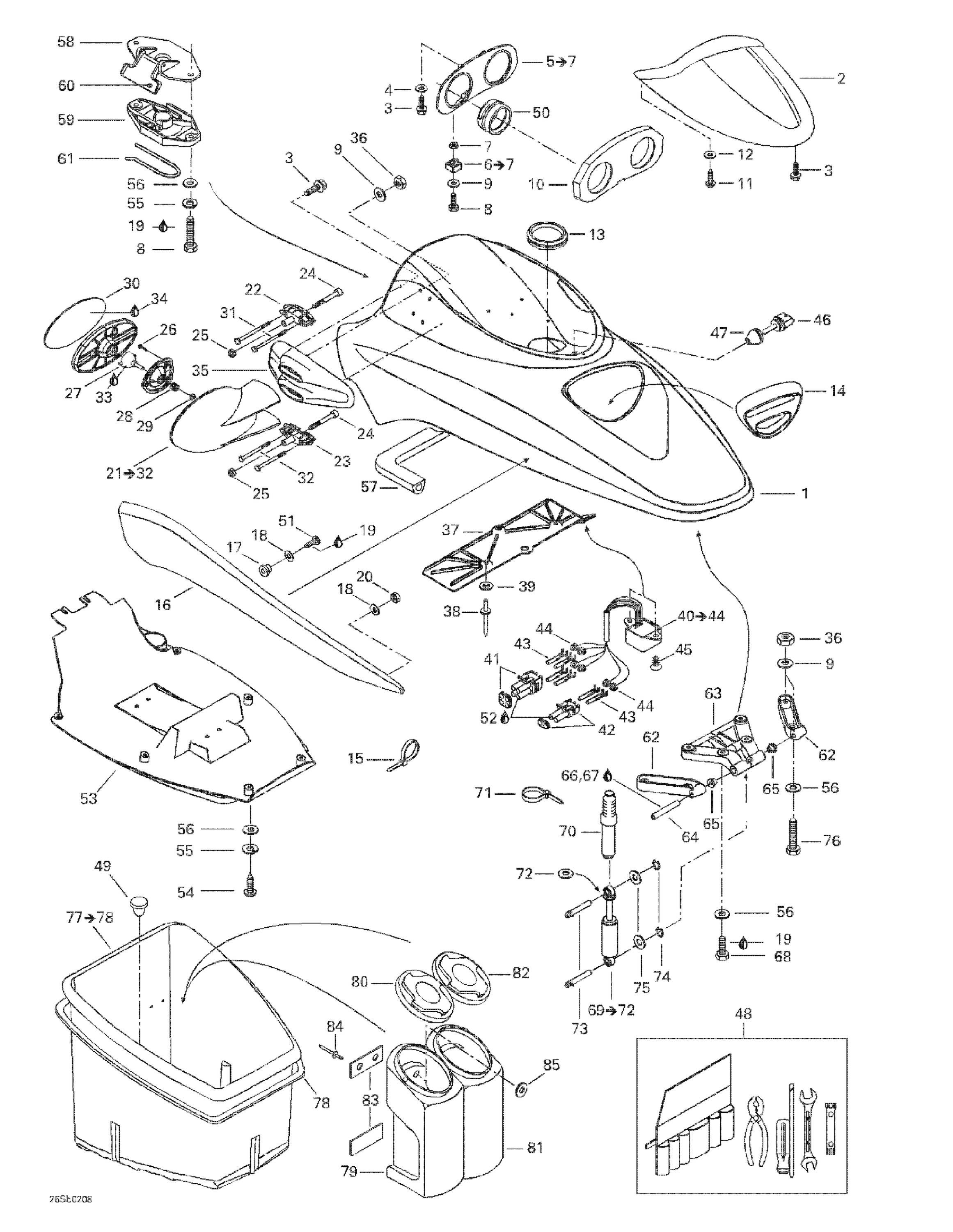 Схема узла: Front Storage Compartment