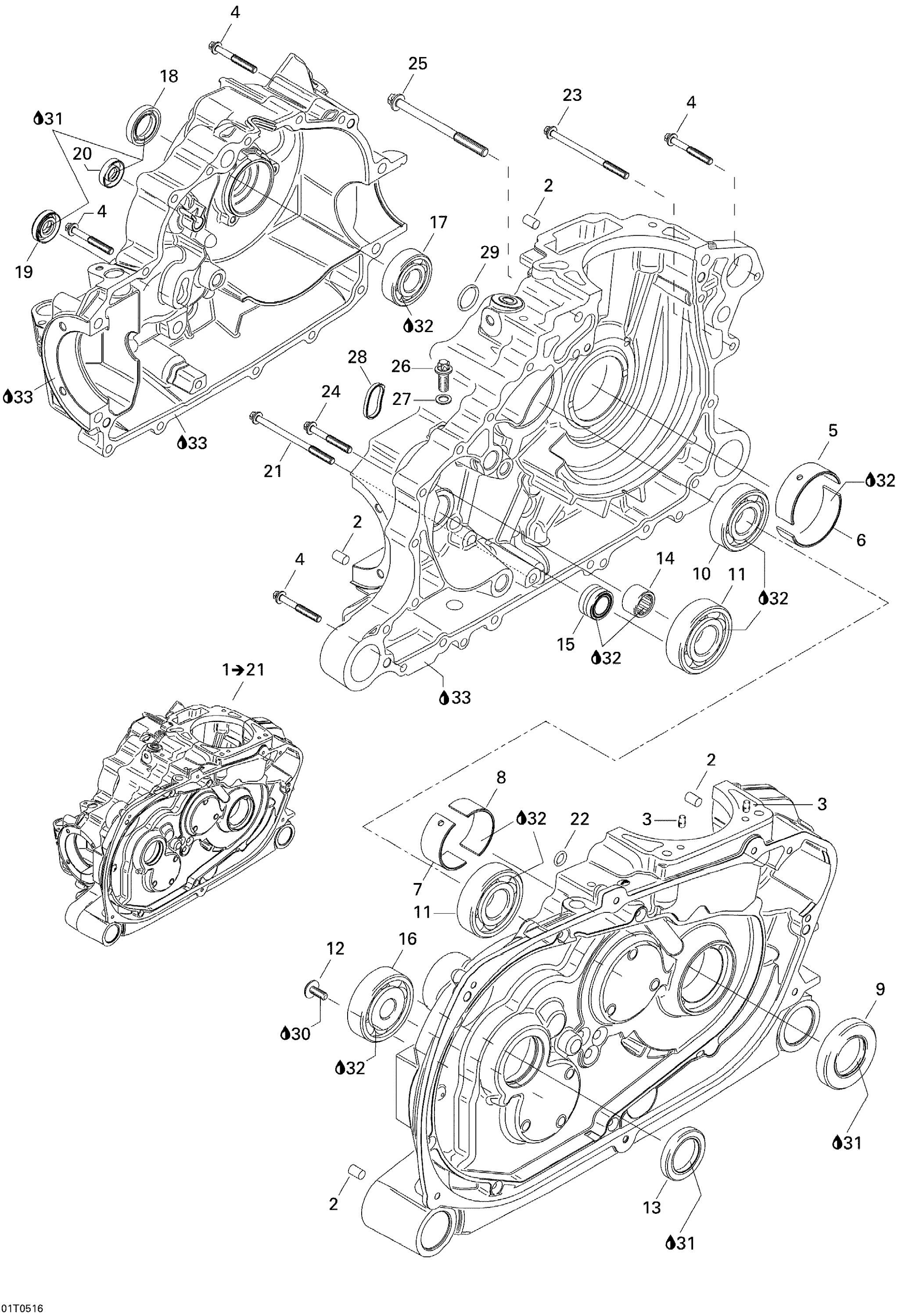 Схема узла: Crankcase