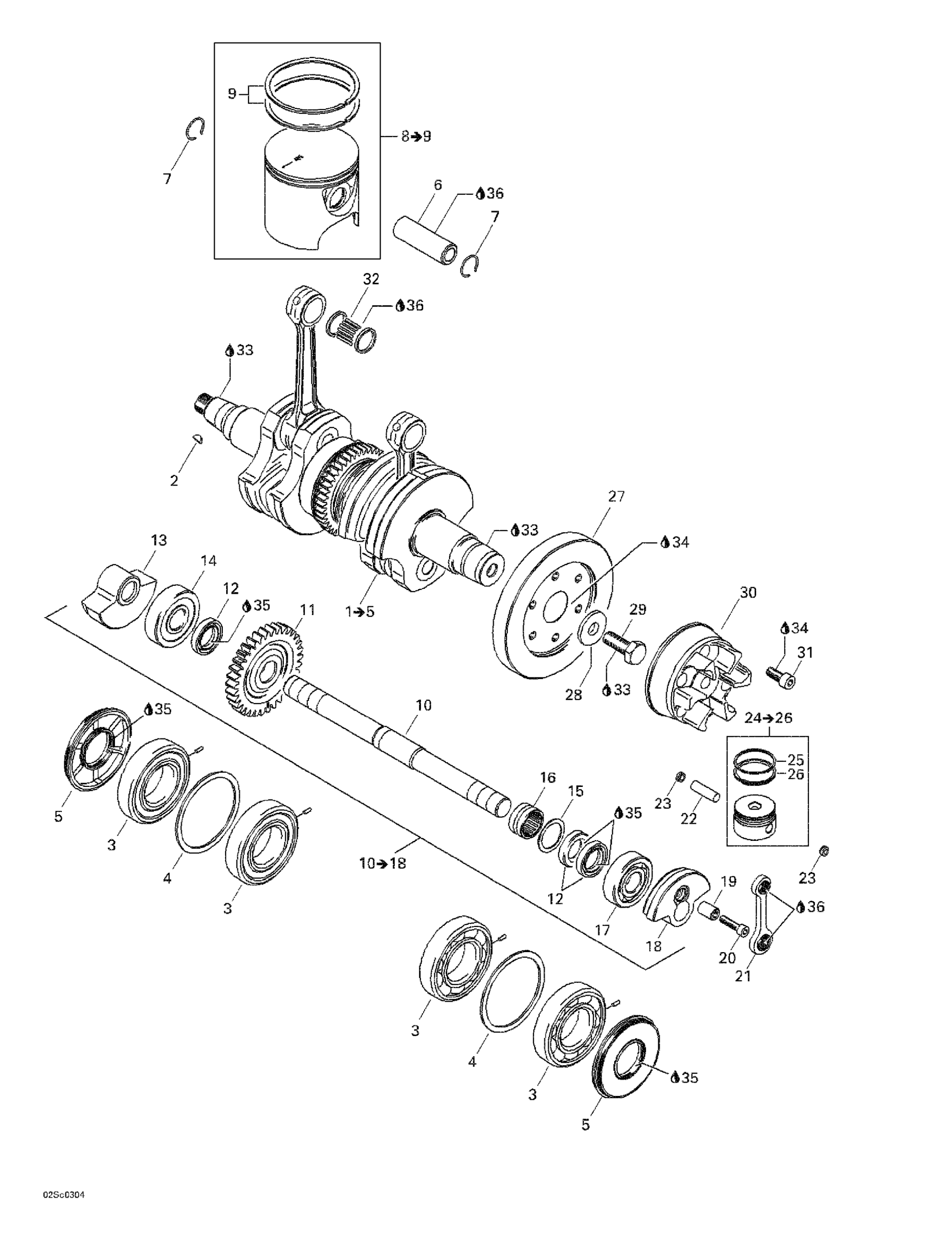 Crankshaft And Pistons