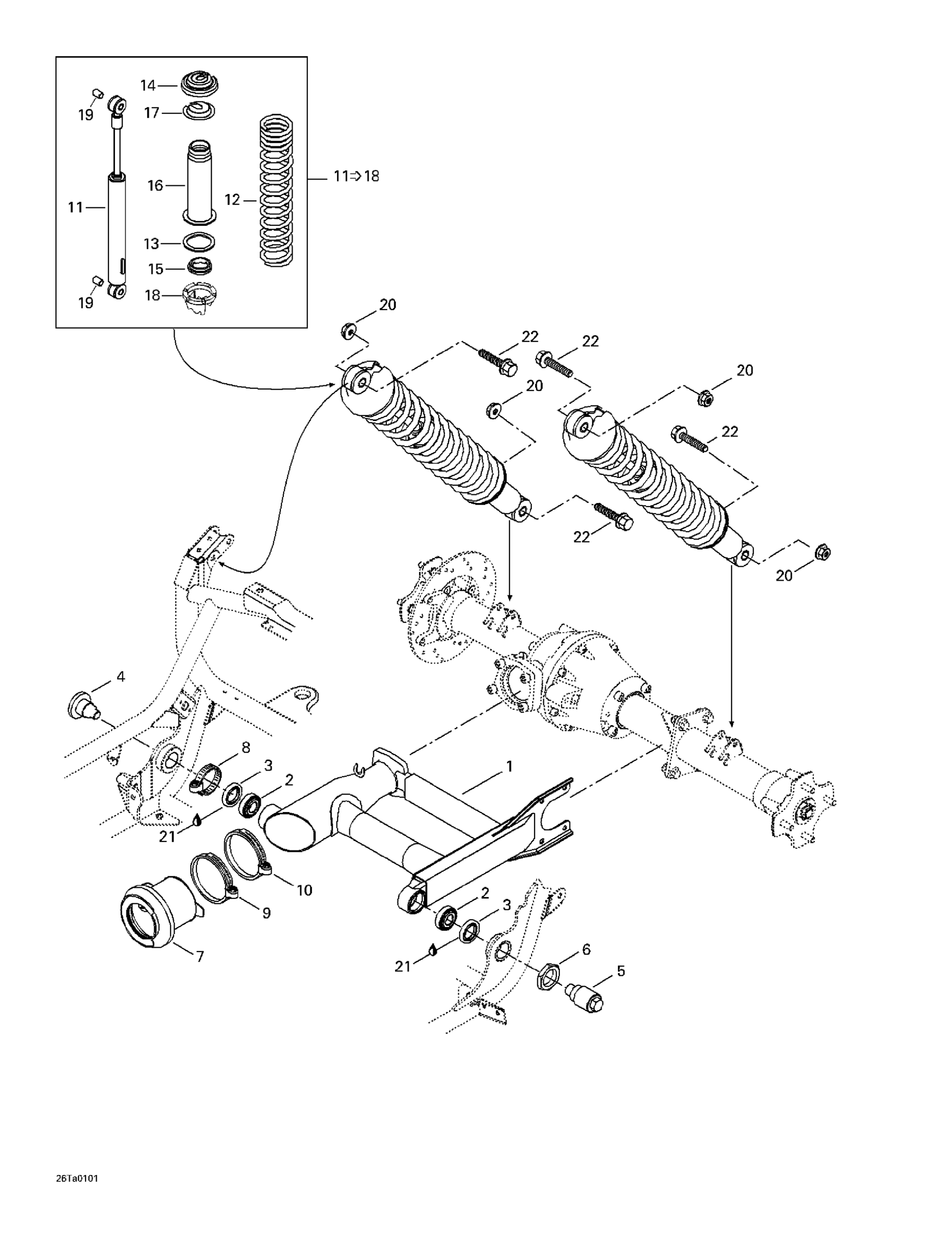 Схема узла: Rear Suspension