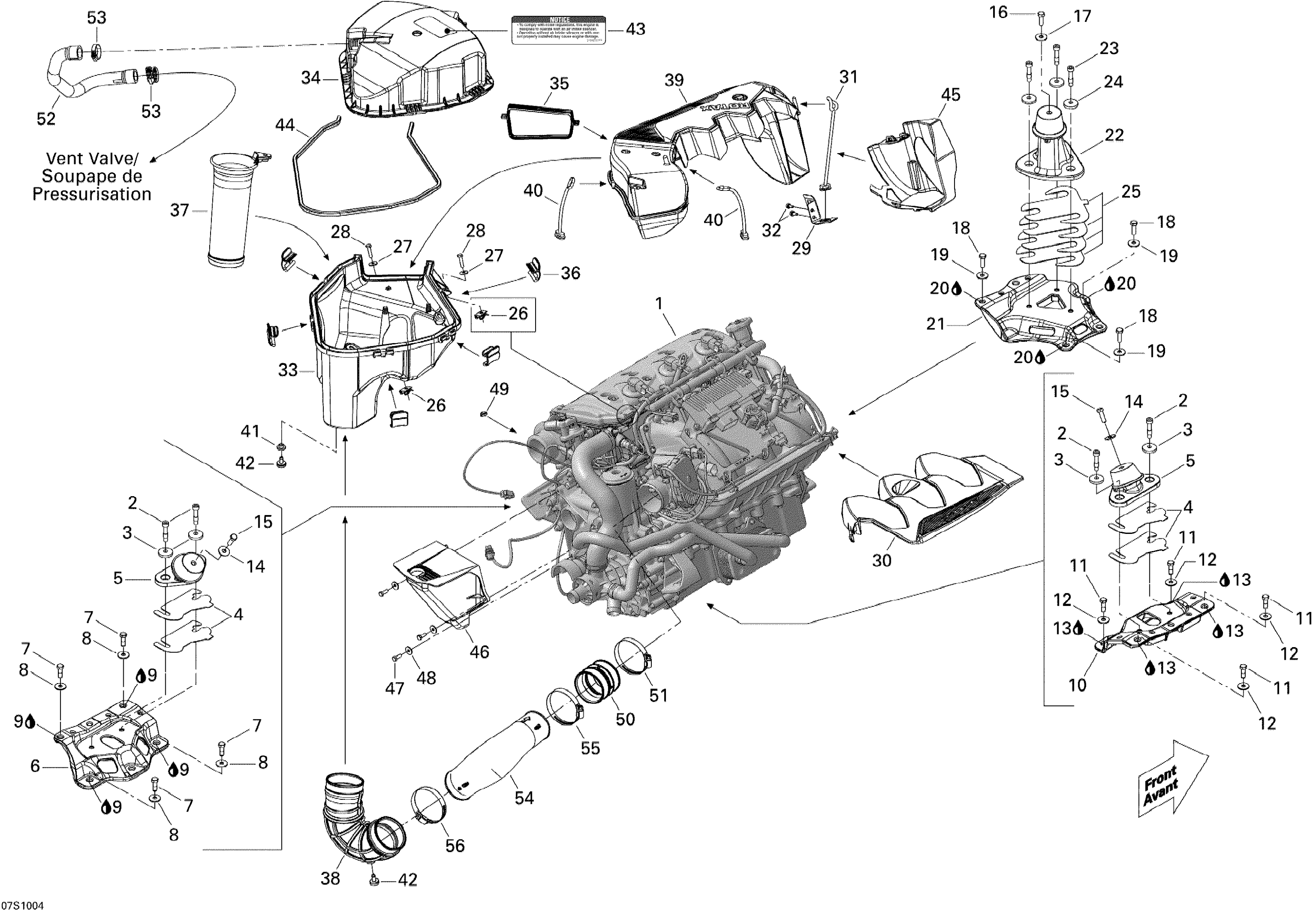 Схема узла: Engine And Air Intake Silencer