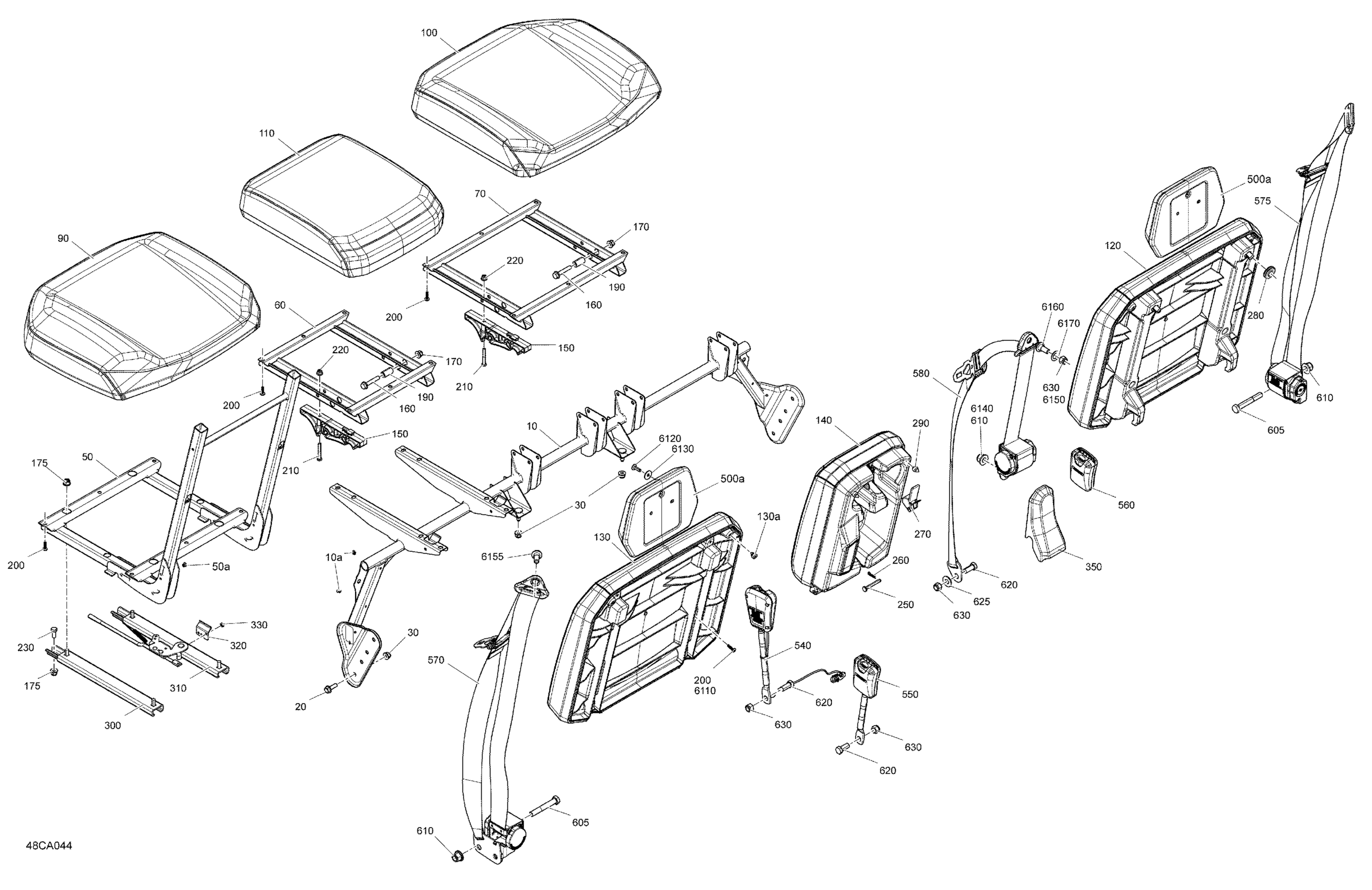 Схема узла: Body - Front Seat - LTD CAB