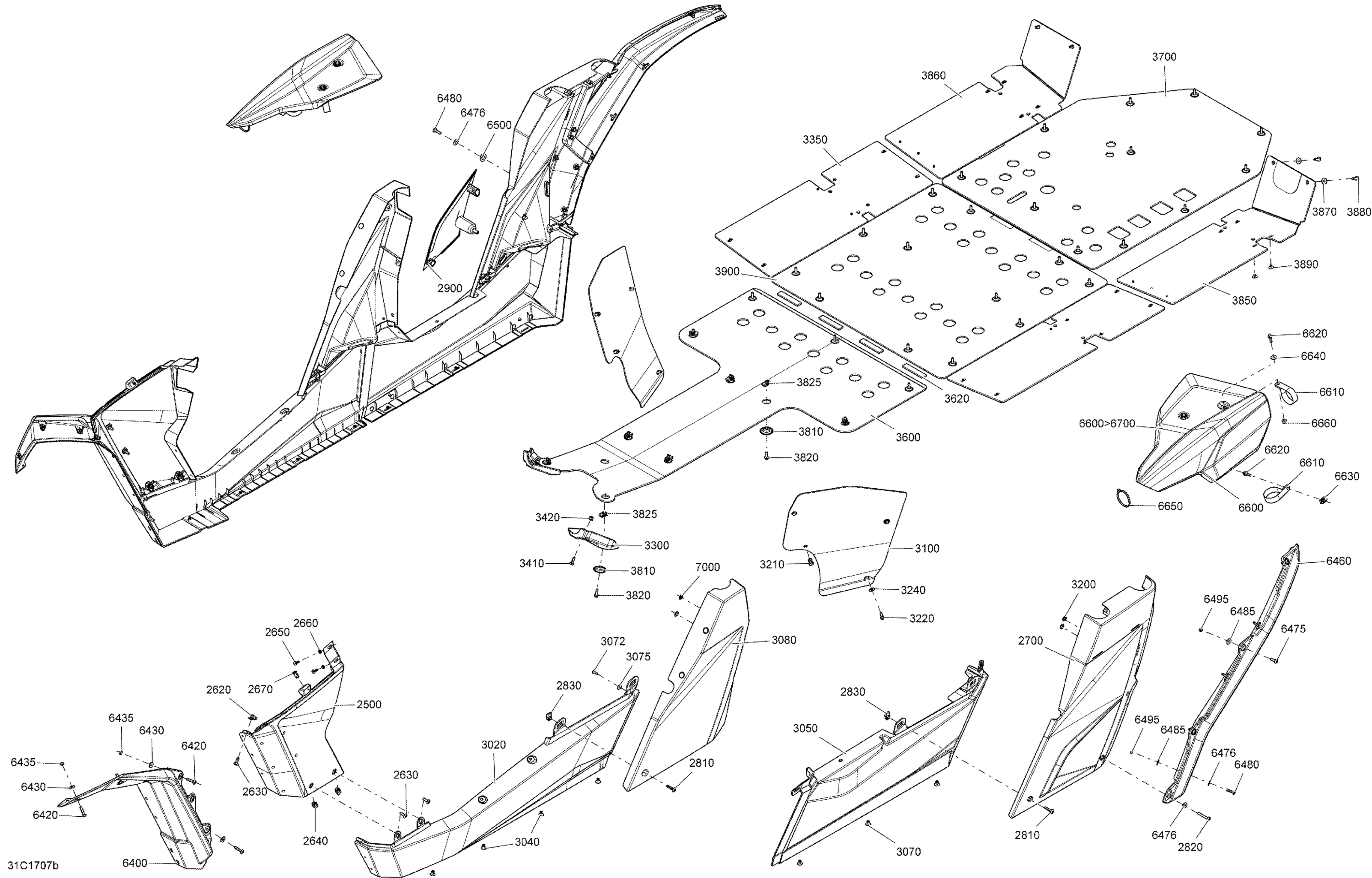 Body And Accessories - Middle Section All Models