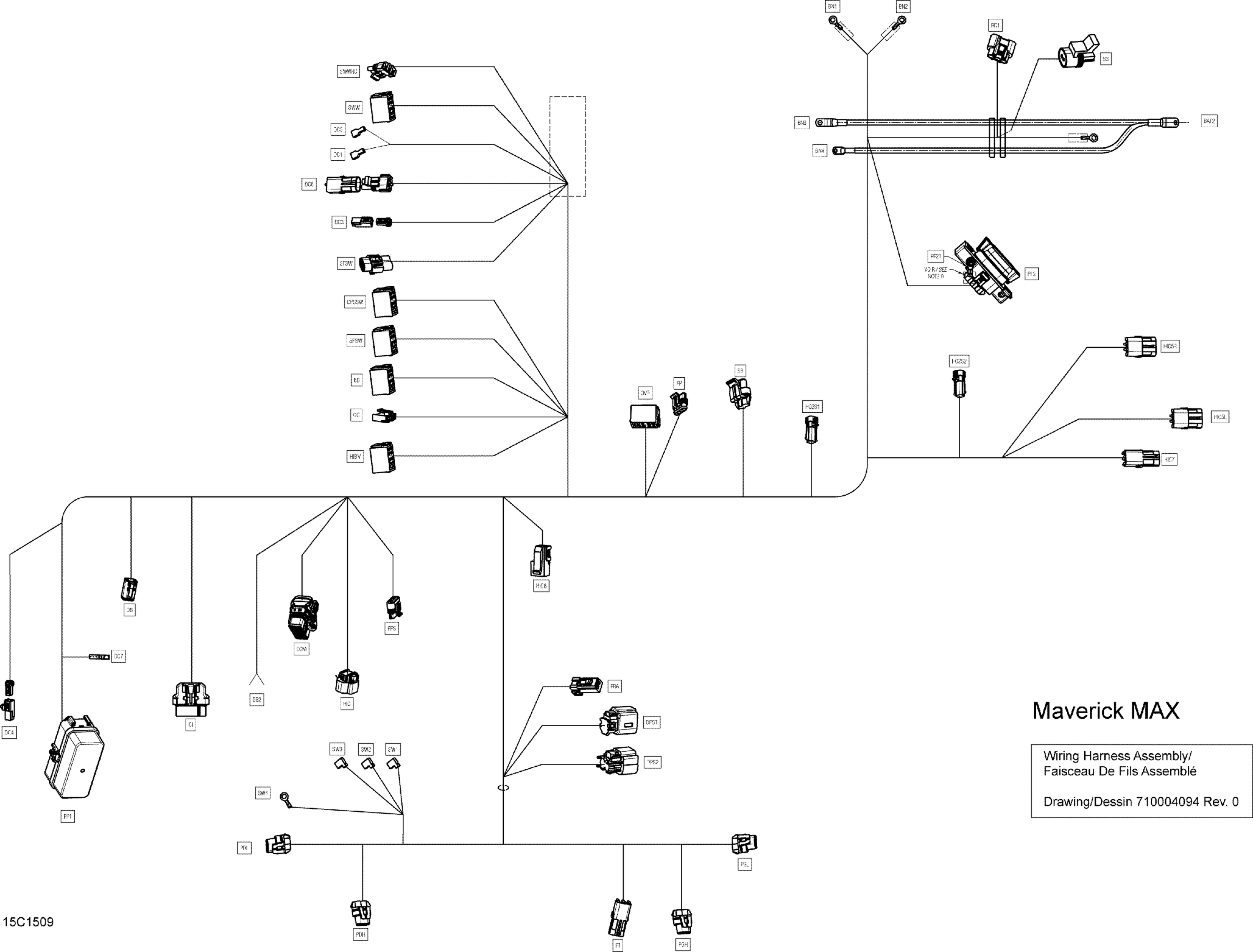 Схема узла: Electrical Harness Main_15C1509