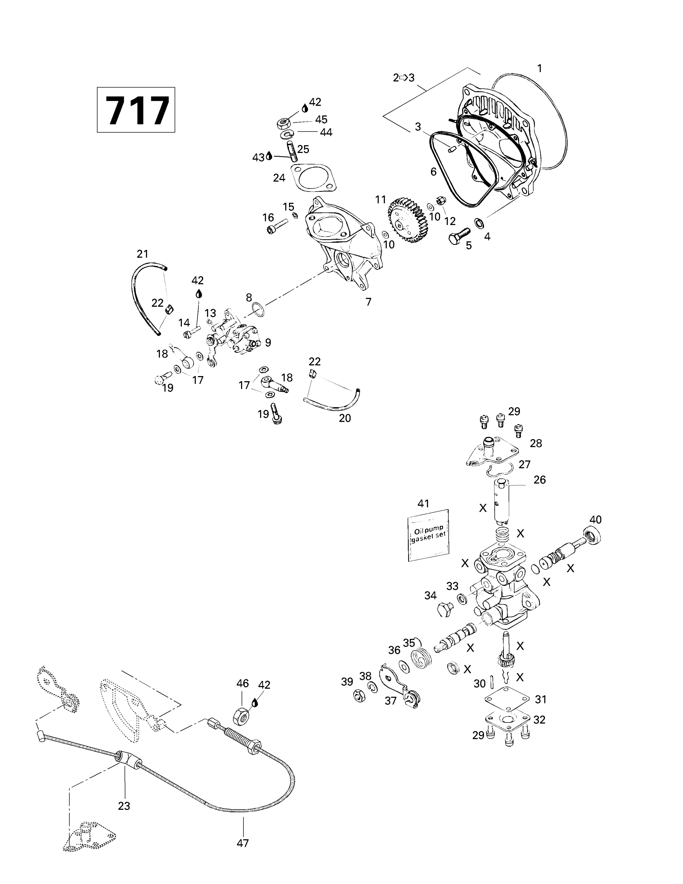 Схема узла: Oil Injection System, Oil Pump (717)