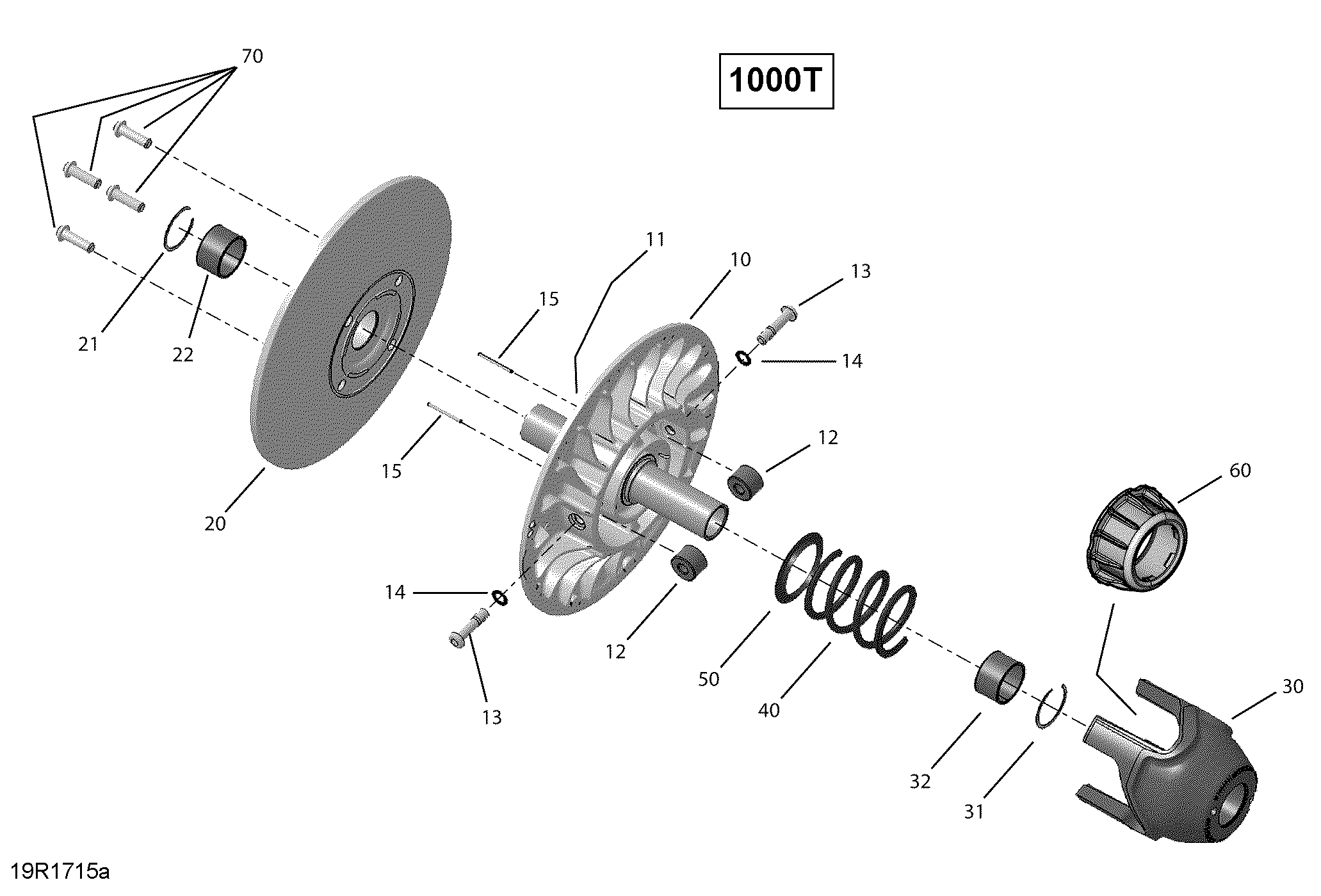 Transmission, Driven Pulley - Turbo
