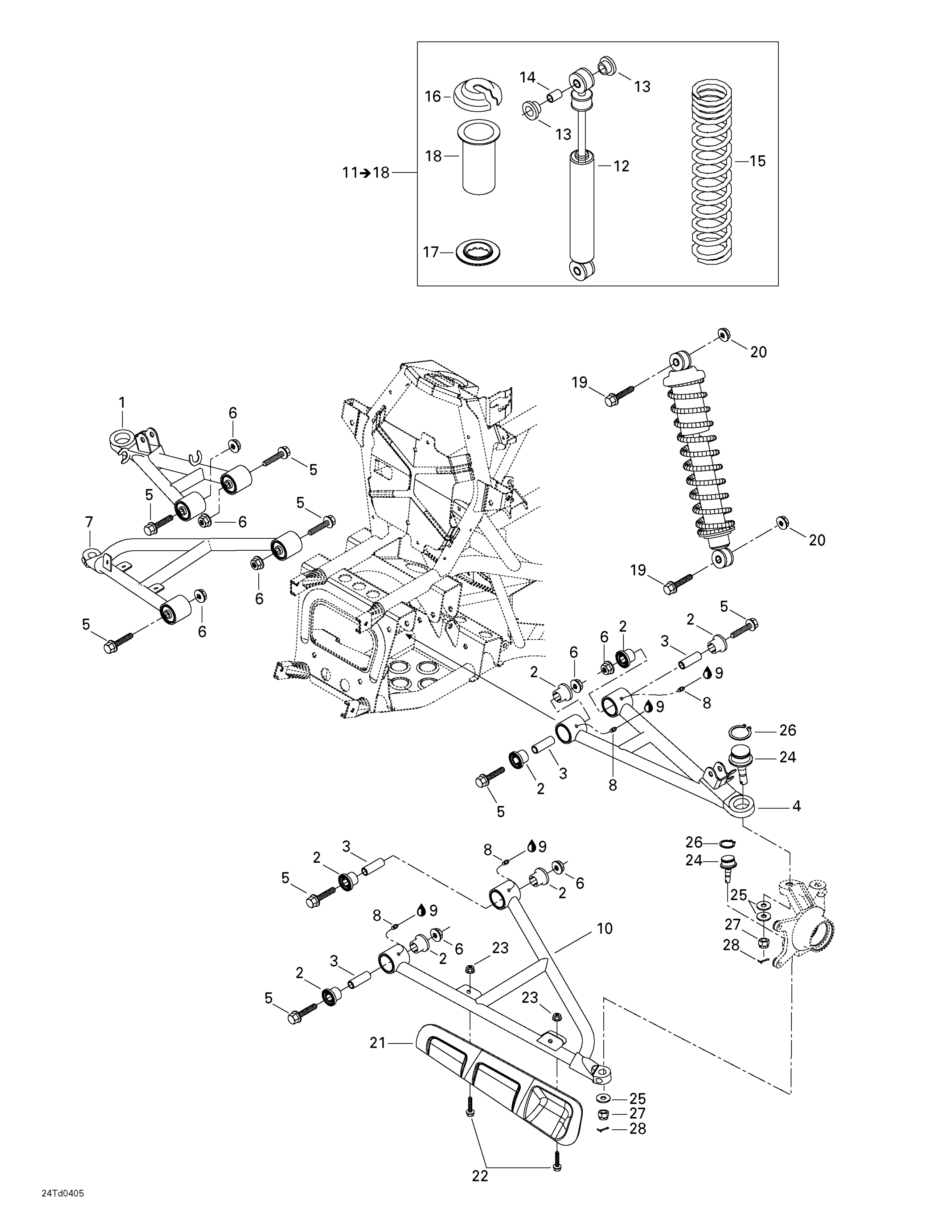 Схема узла: Front Suspension