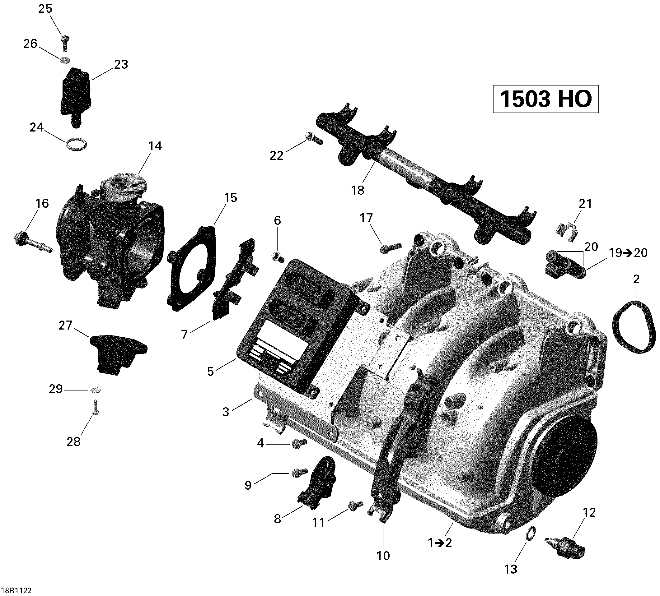 Air Intake Manifold And Throttle Body V2