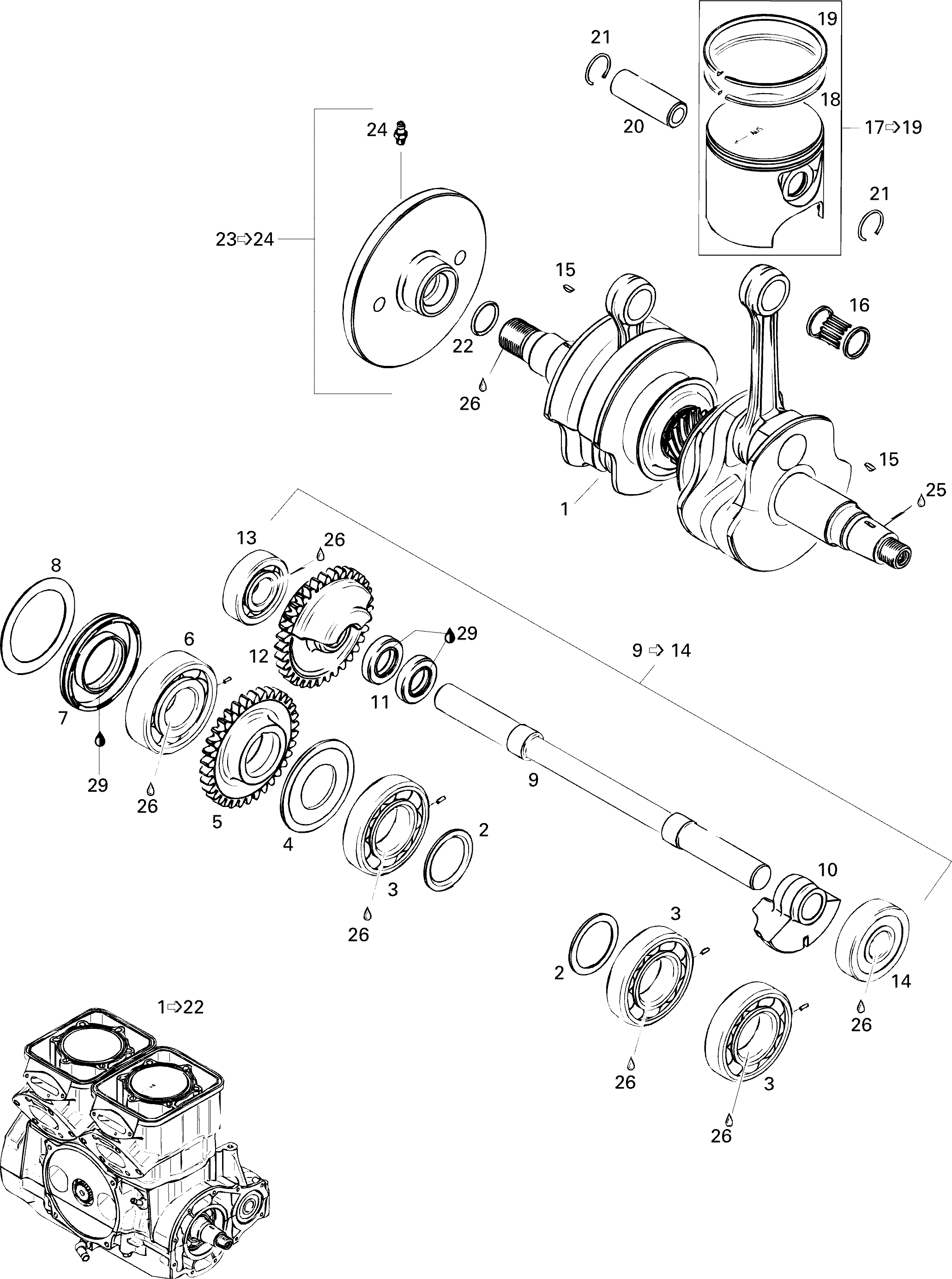 Crankshaft And Pistons