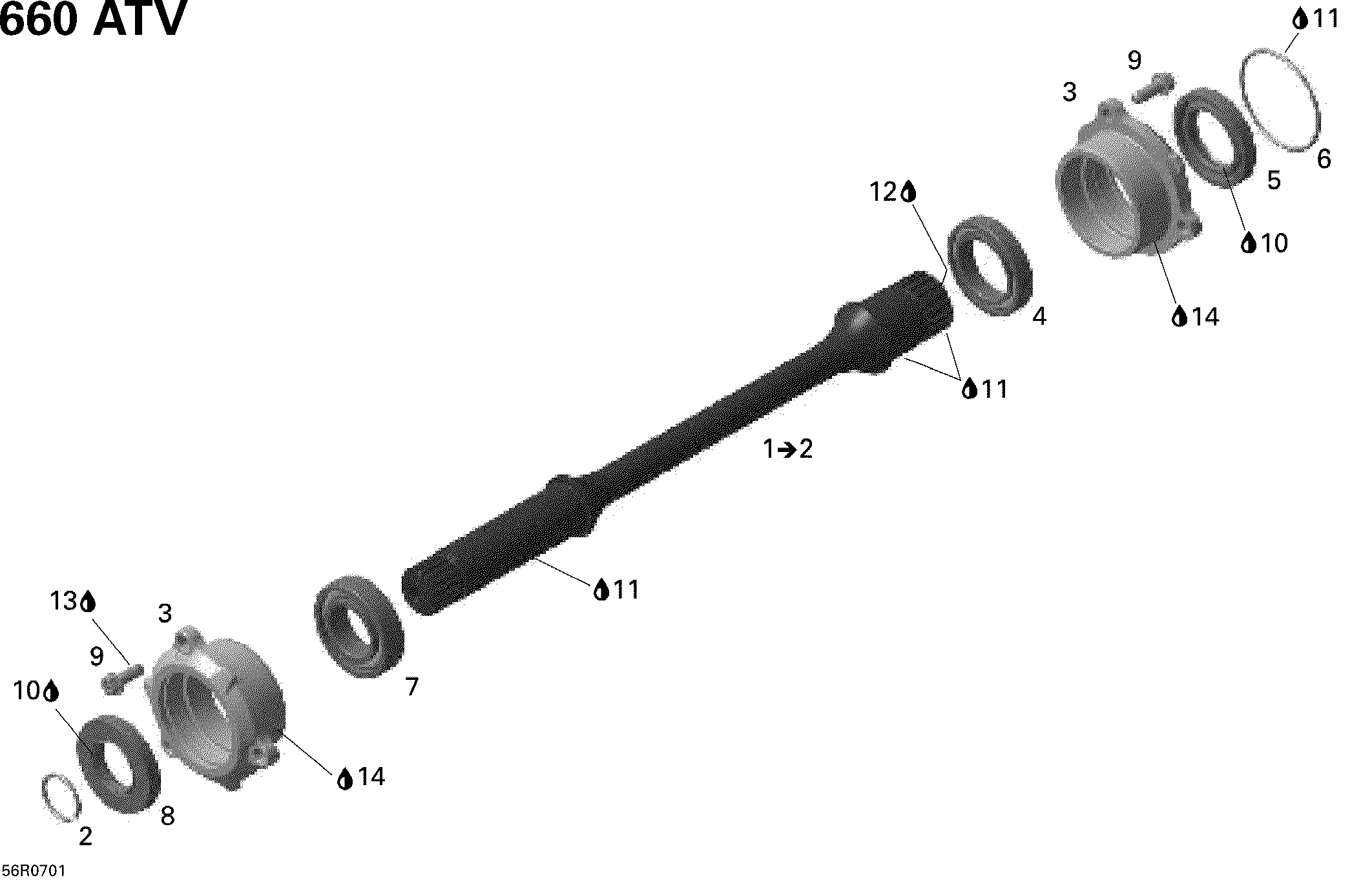Схема узла: Drive Shaft (from engine number M6377192)