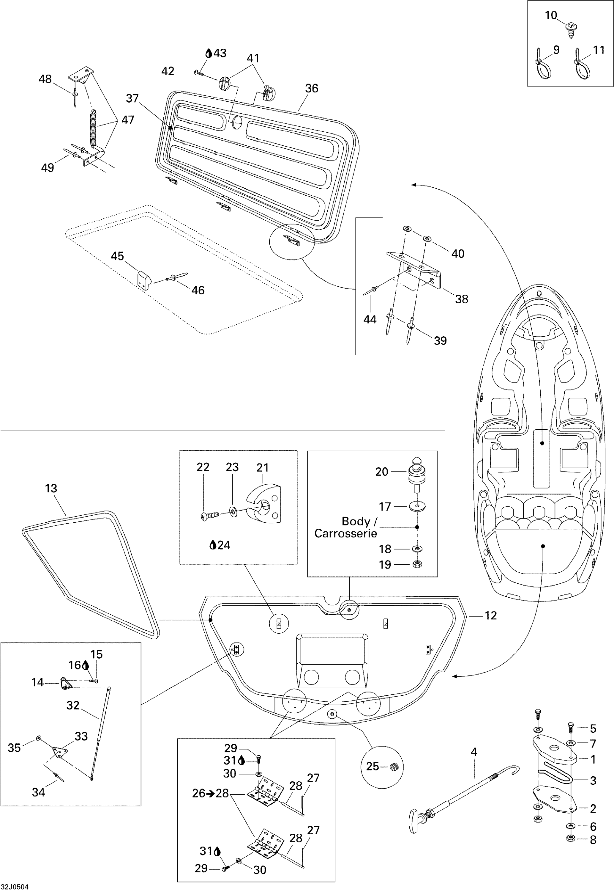 Engine Compartment And Central Cover