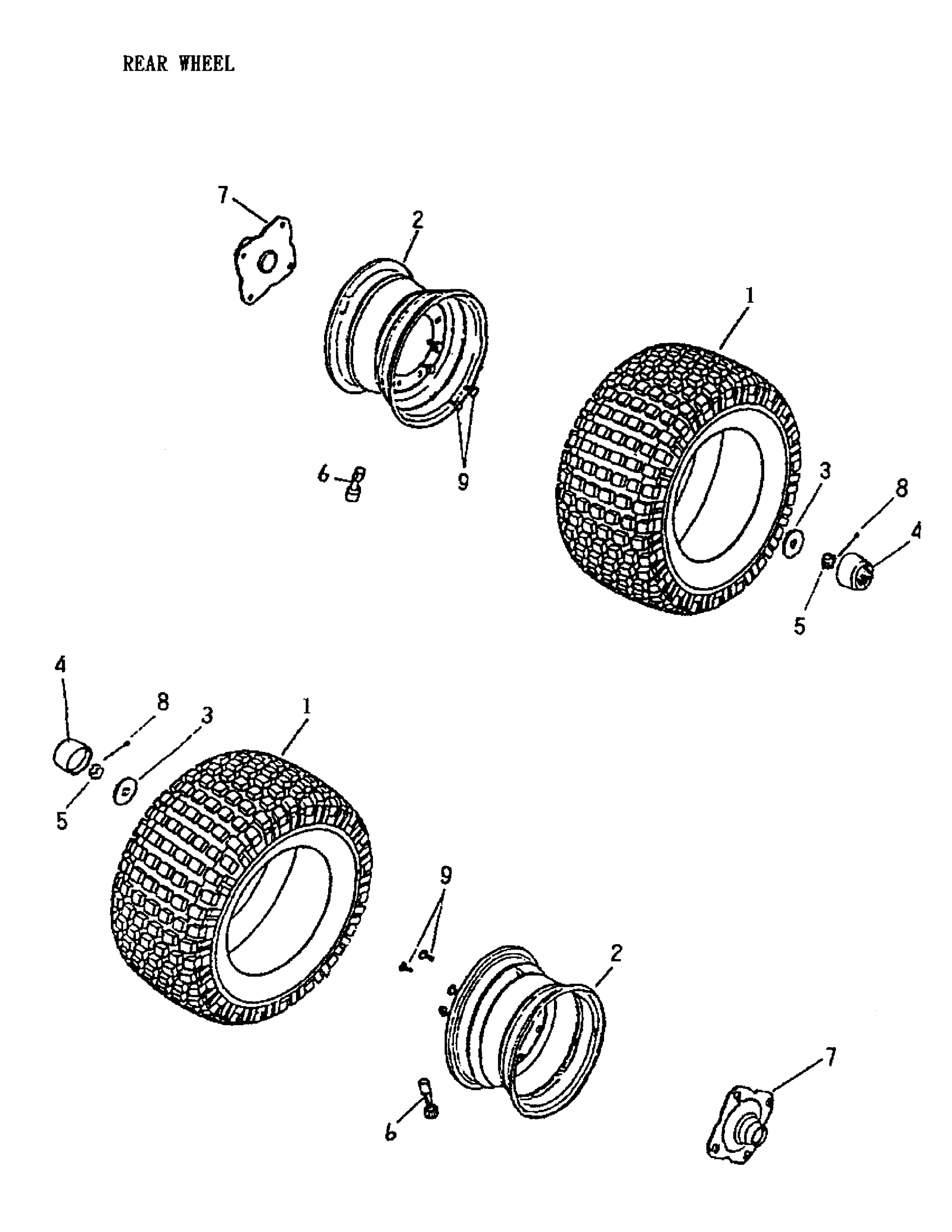 Схема узла: Rear Wheel 172-21