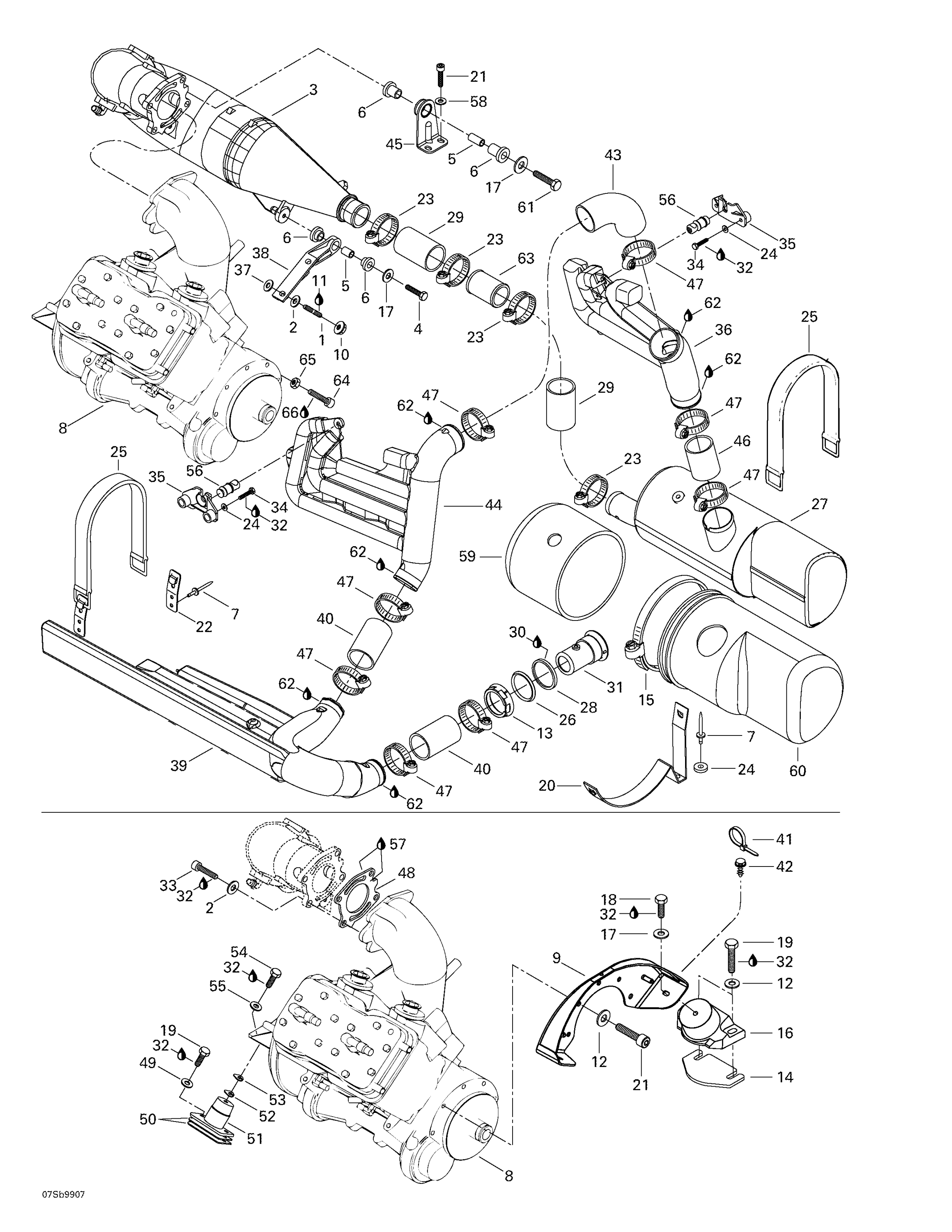 Схема узла: Engine Support And Muffler
