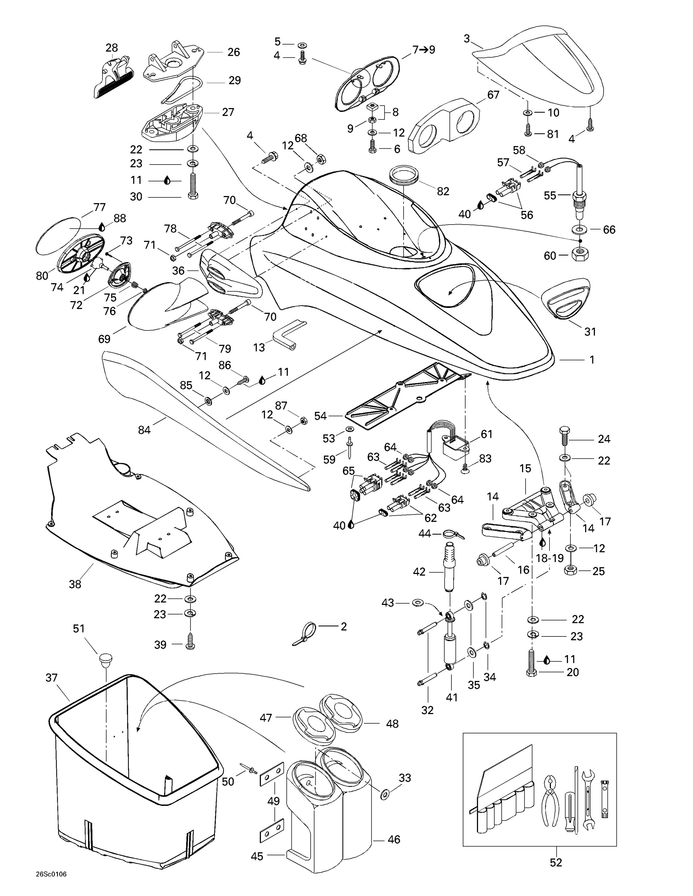 Схема узла: Front Storage Compartment