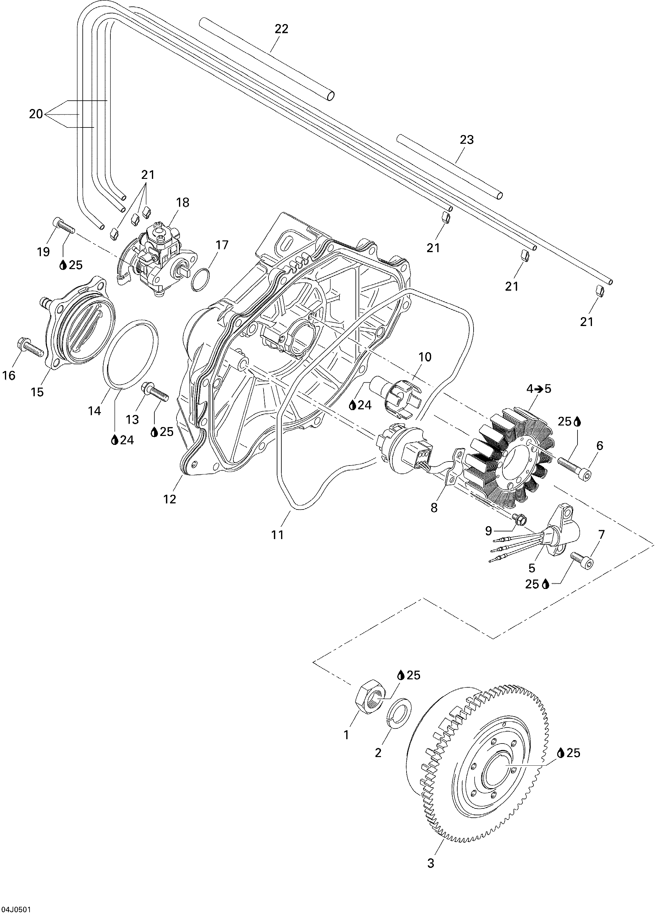 Magneto And Oil Pump