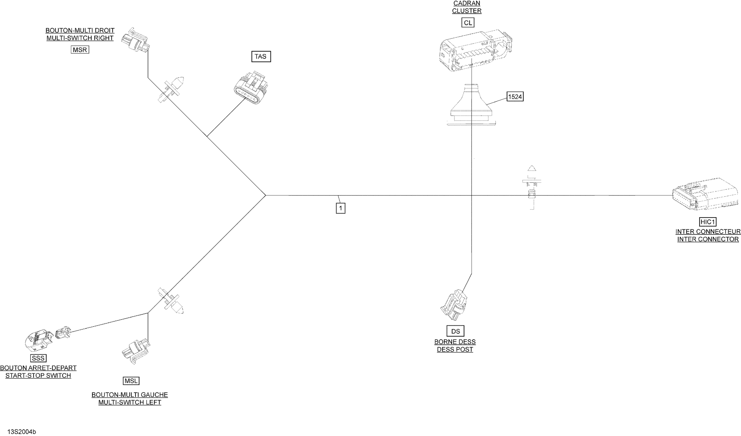 Схема узла: Electrical Harness Steering 278003827