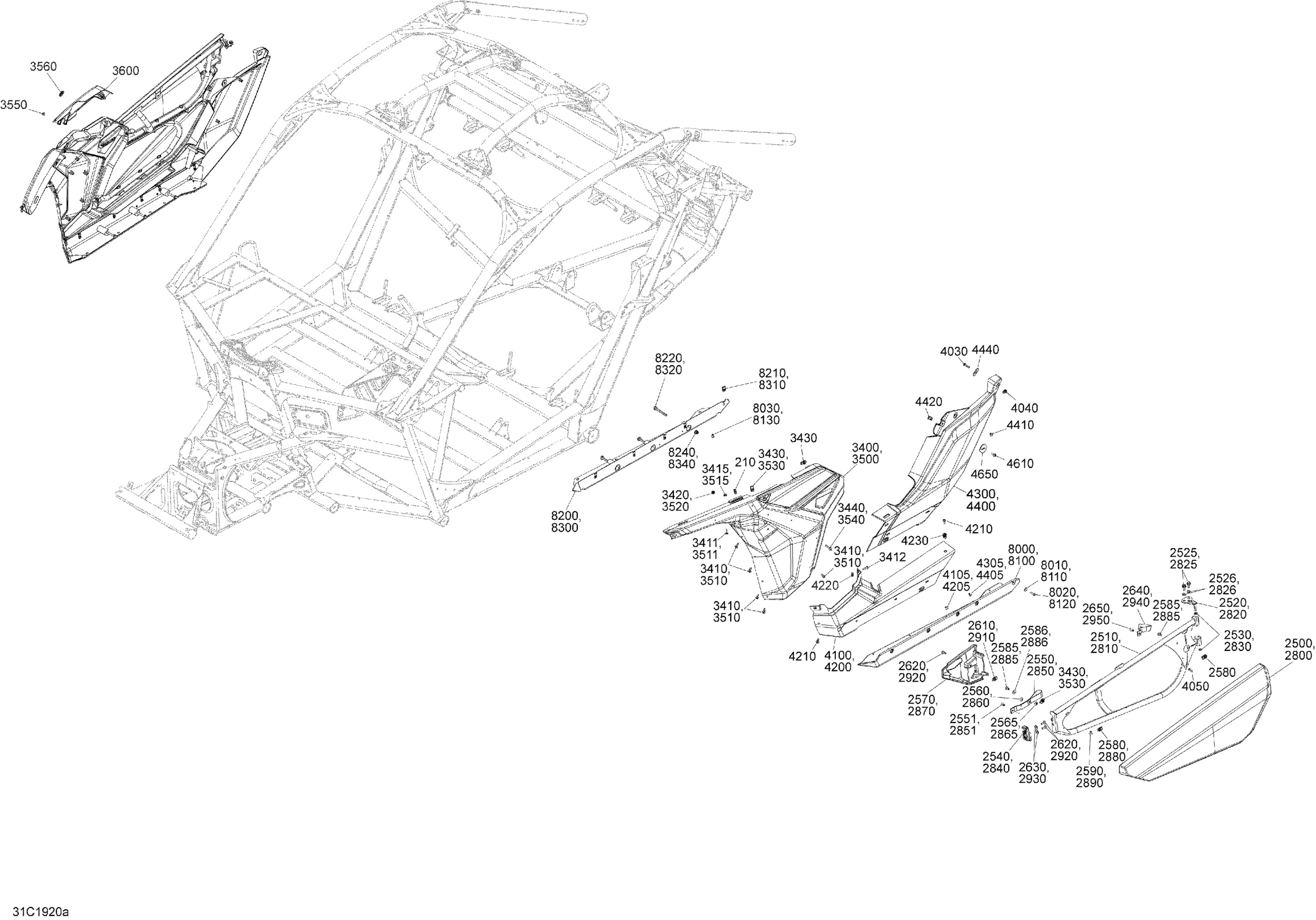 Body - Side Section - Carbon Black