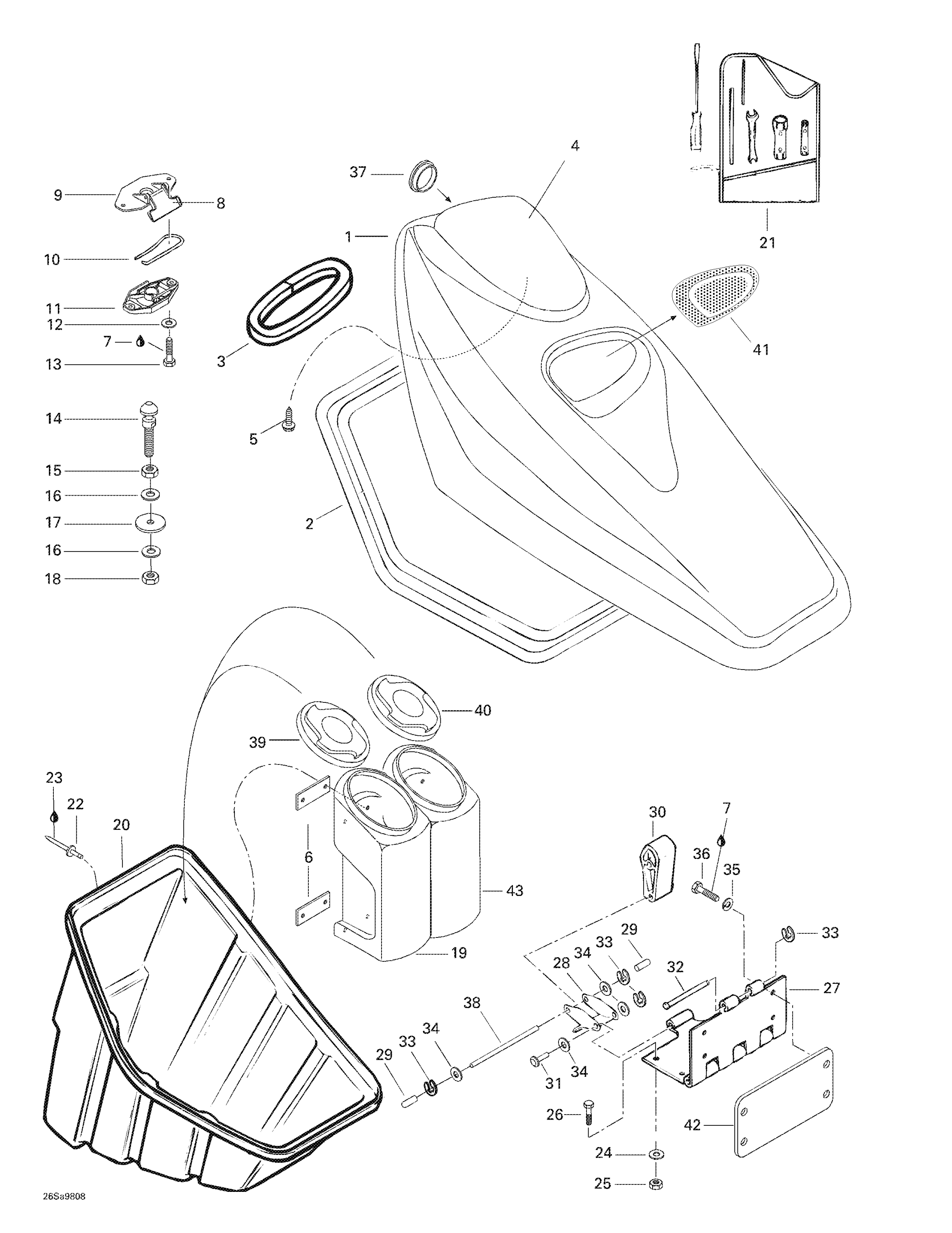 Схема узла: Front Storage Compartment