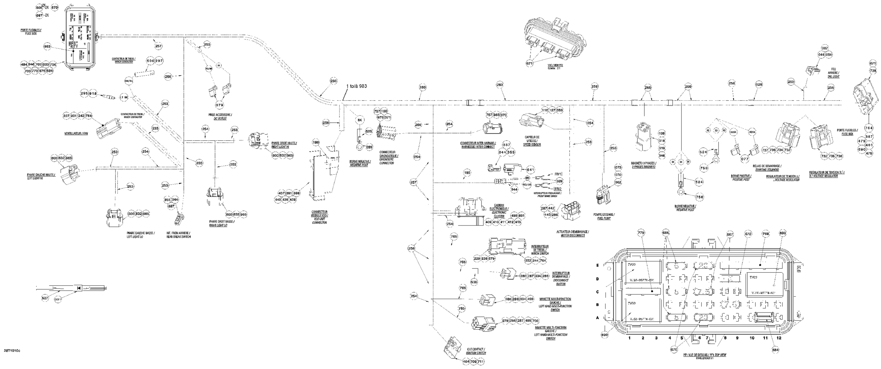 Схема узла: Main Harness 800R EFI