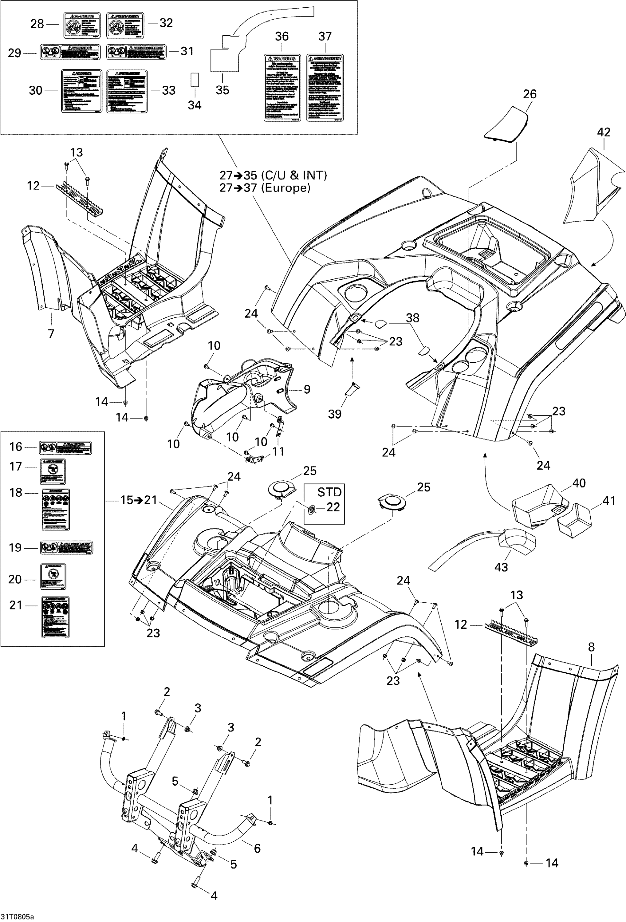 Схема узла: Body And Accessories 1, STD