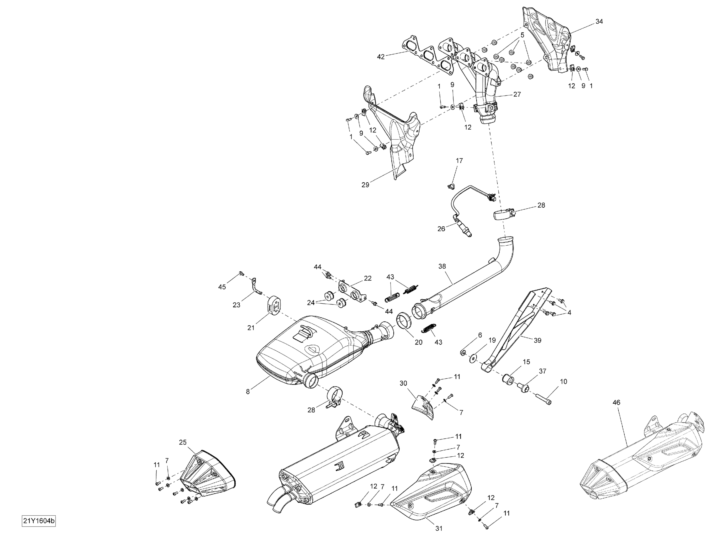 Exhaust System - Package Standard-S-Special