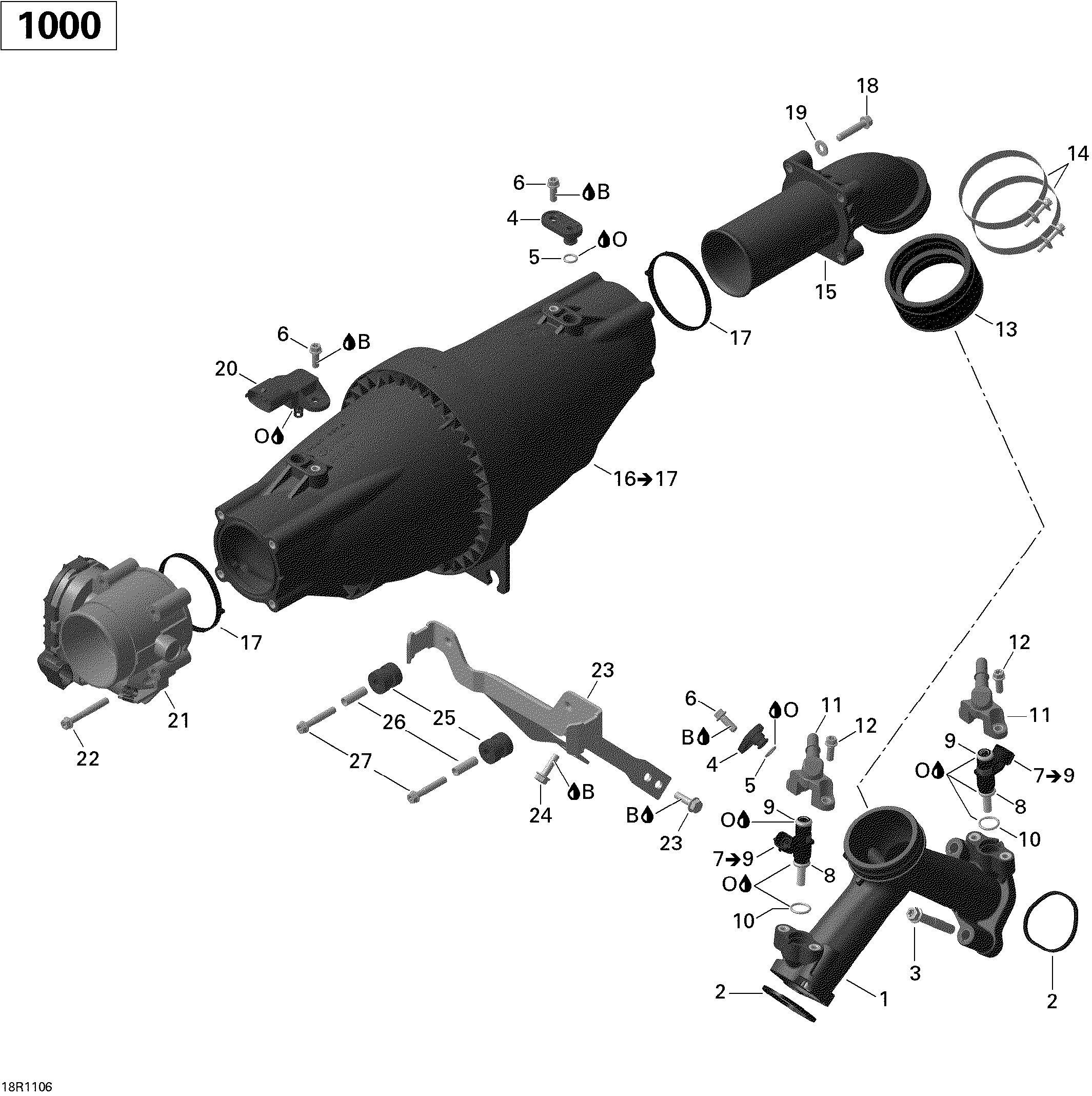 Схема узла: Air Intake Manifold And Throttle Body