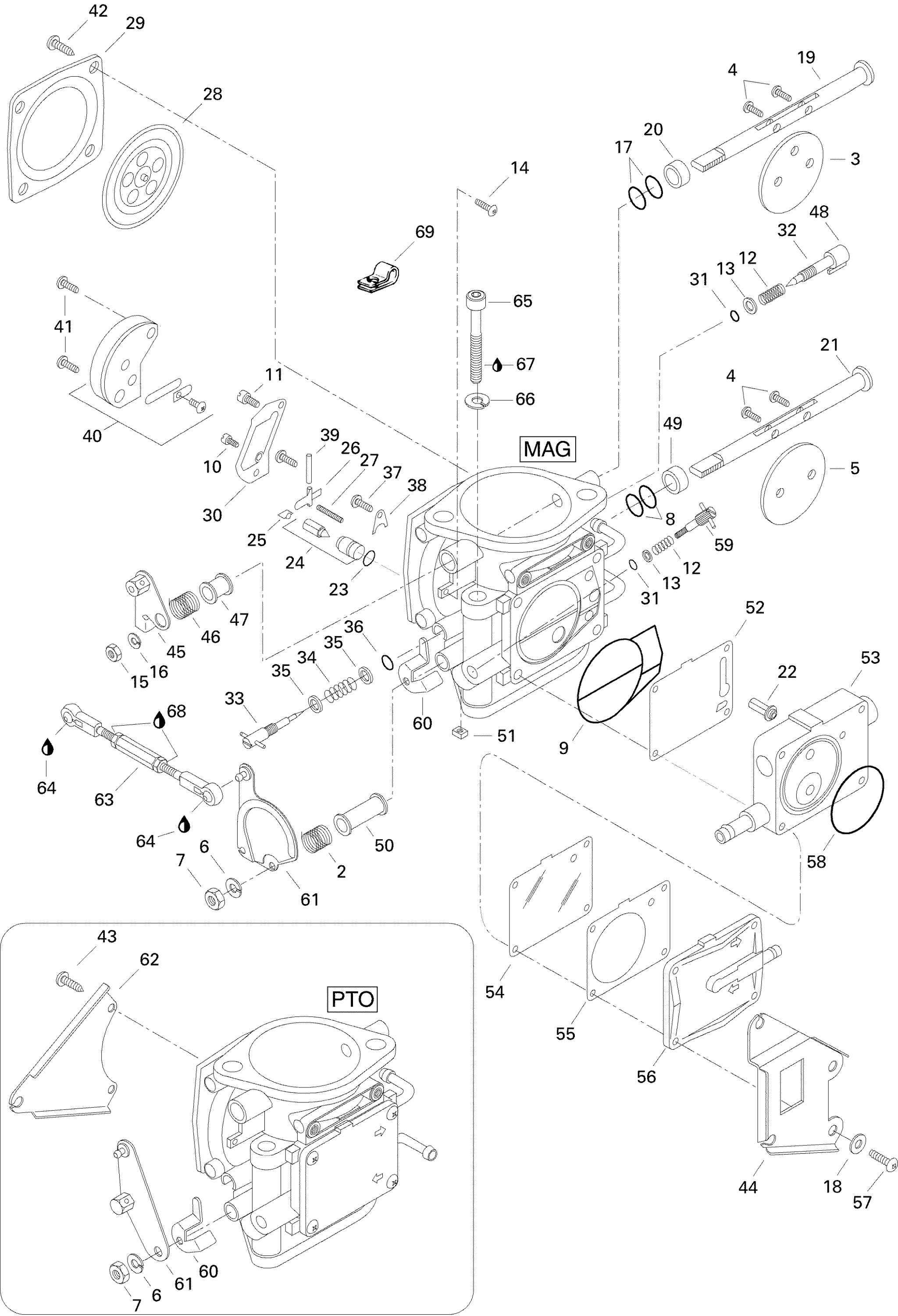 Схема узла: Carburetor MAG
