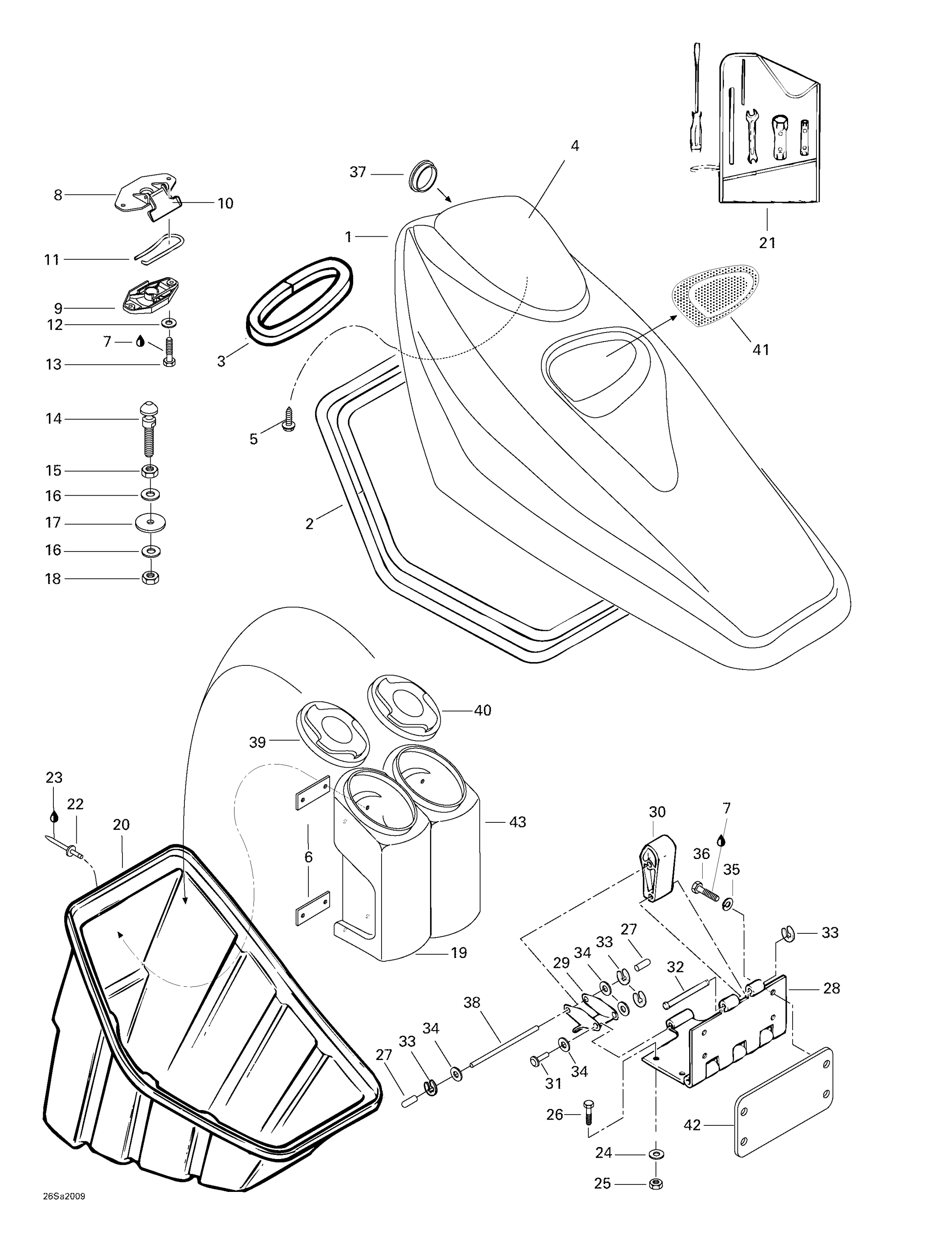 Схема узла: Front Storage Compartment
