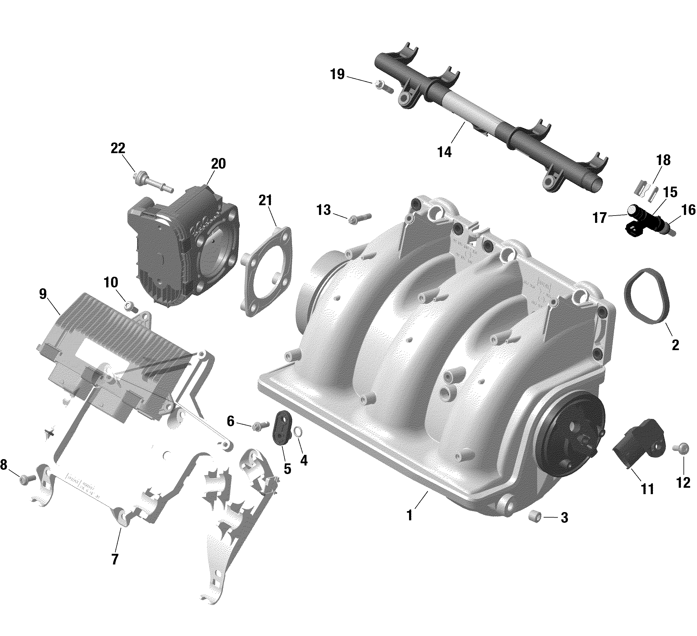 Схема узла: Engine - Air Intake Manifold - GTX - RXT