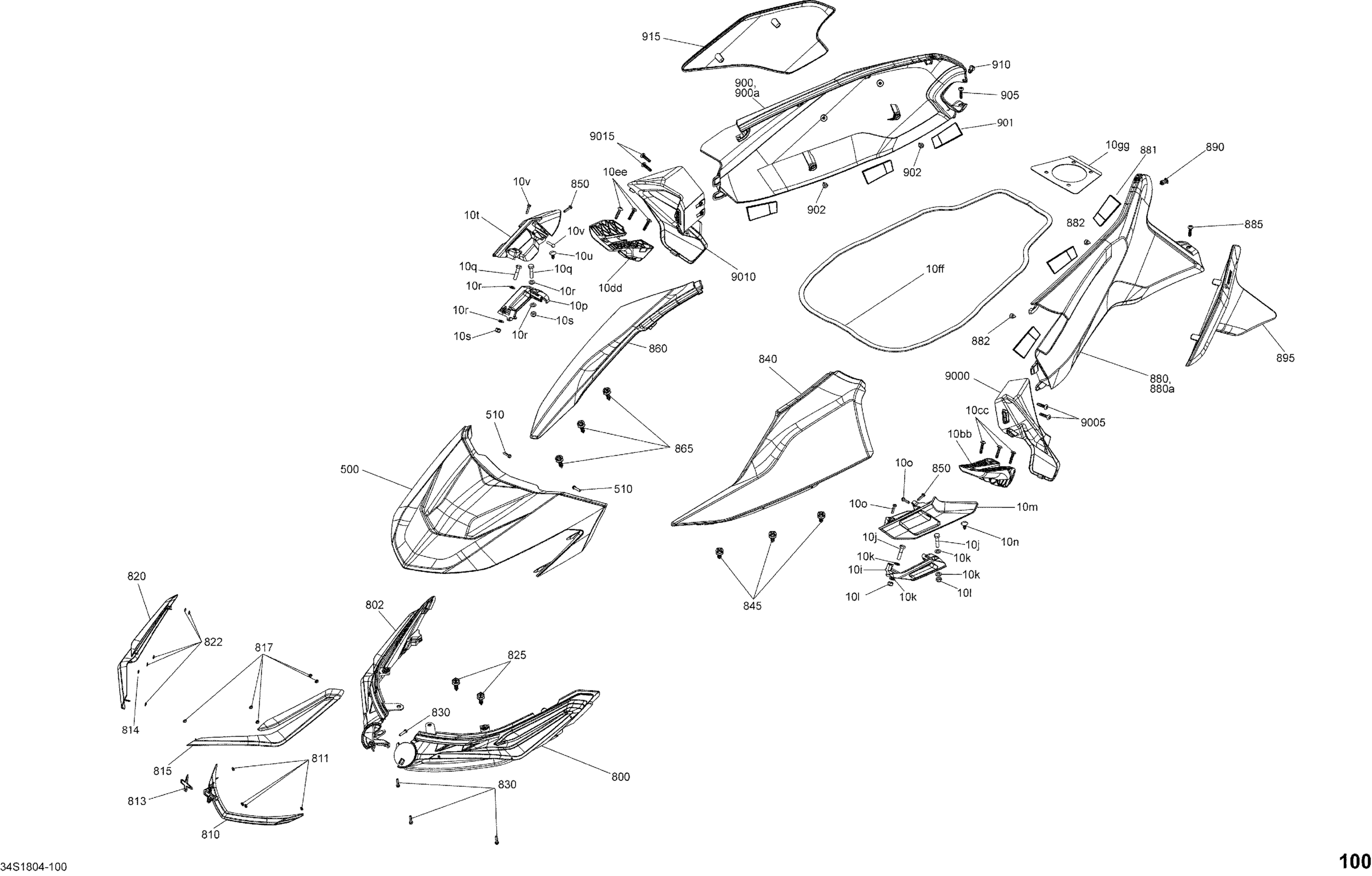 Схема узла: Body Front Part - RXT Package X, XRS