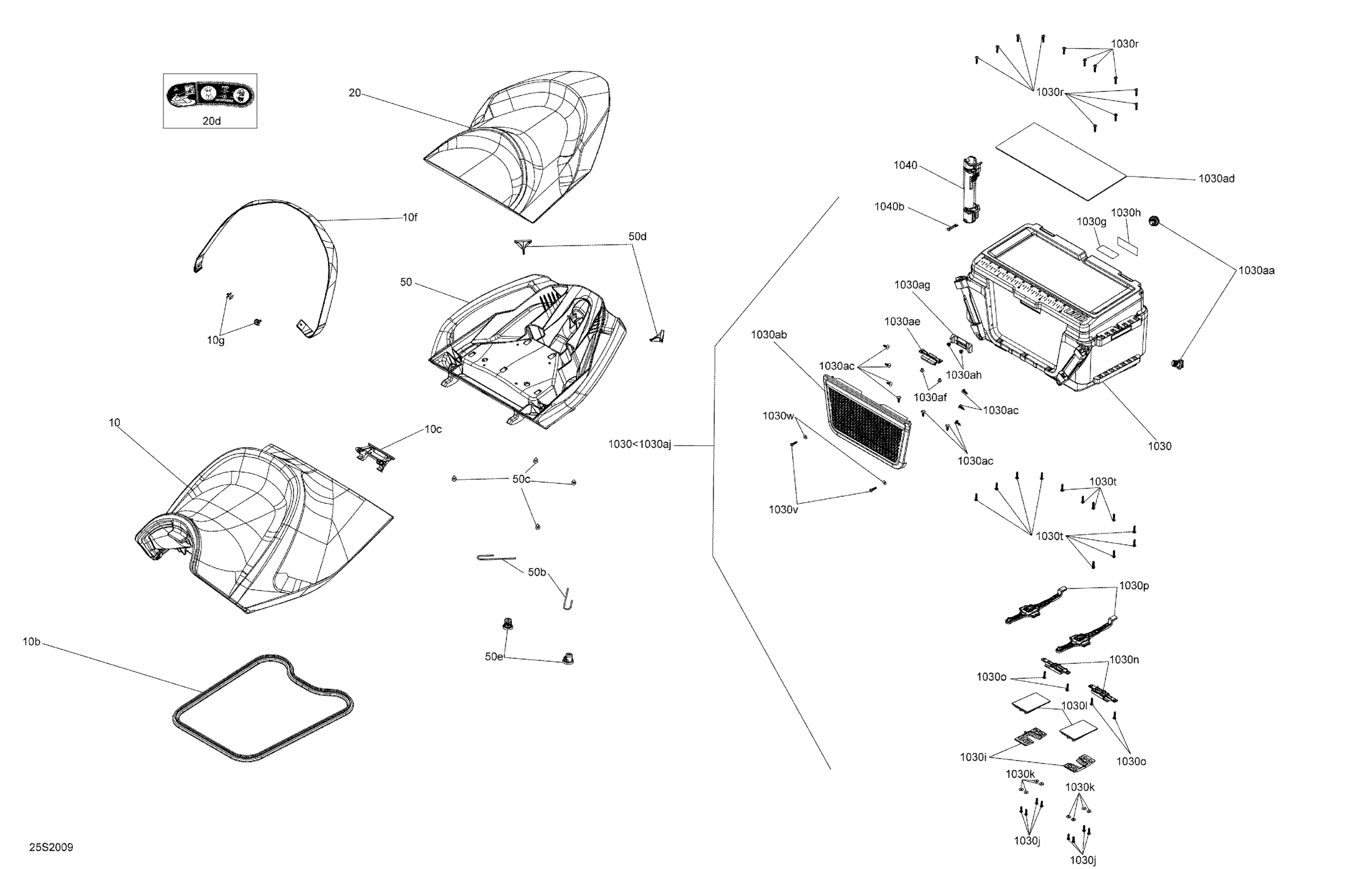 Seat - Footrests and Cooler