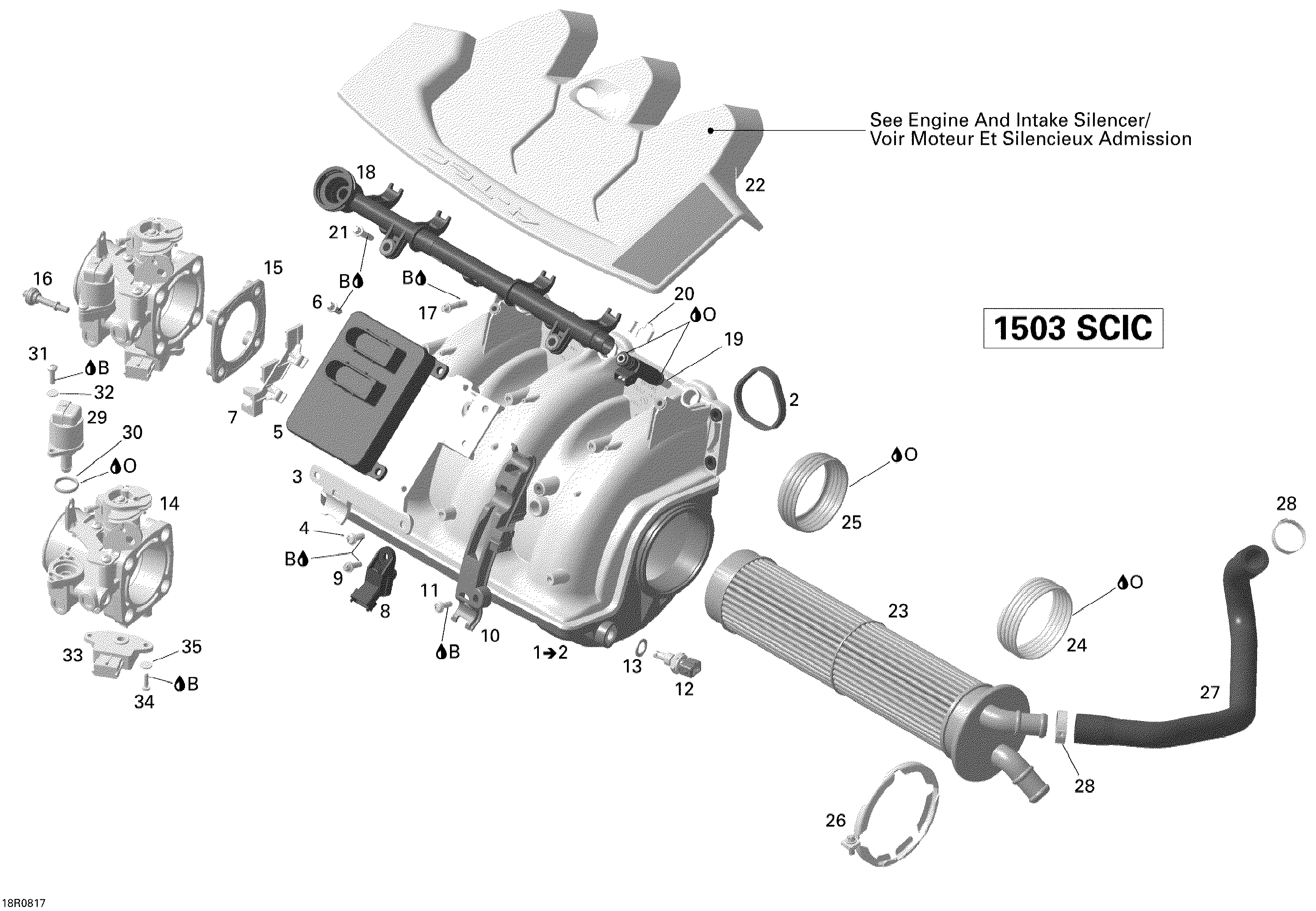 Air Intake Manifold And Throttle Body V2 Sport Boats
