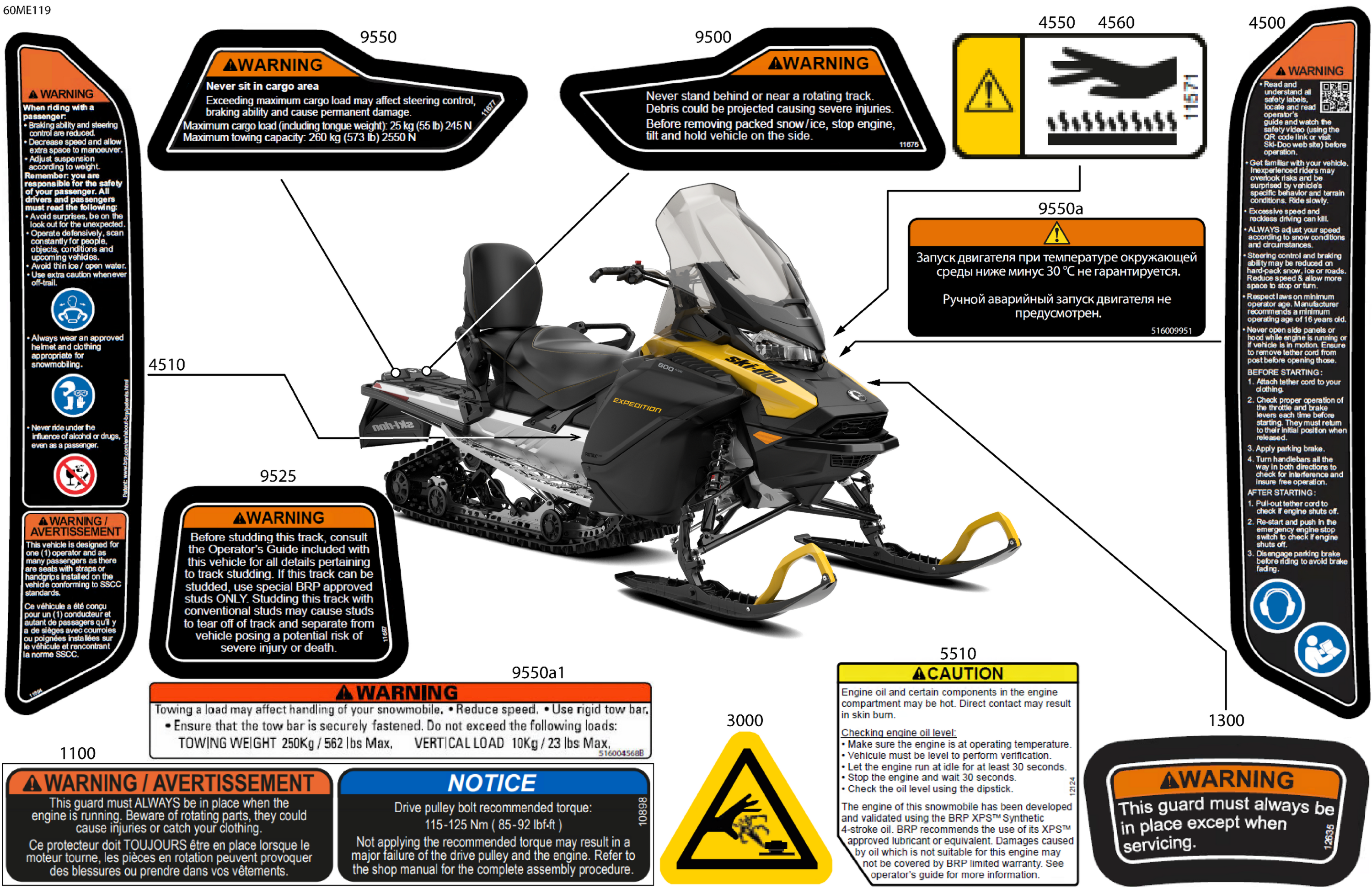Схема узла: Body - Warning Decals