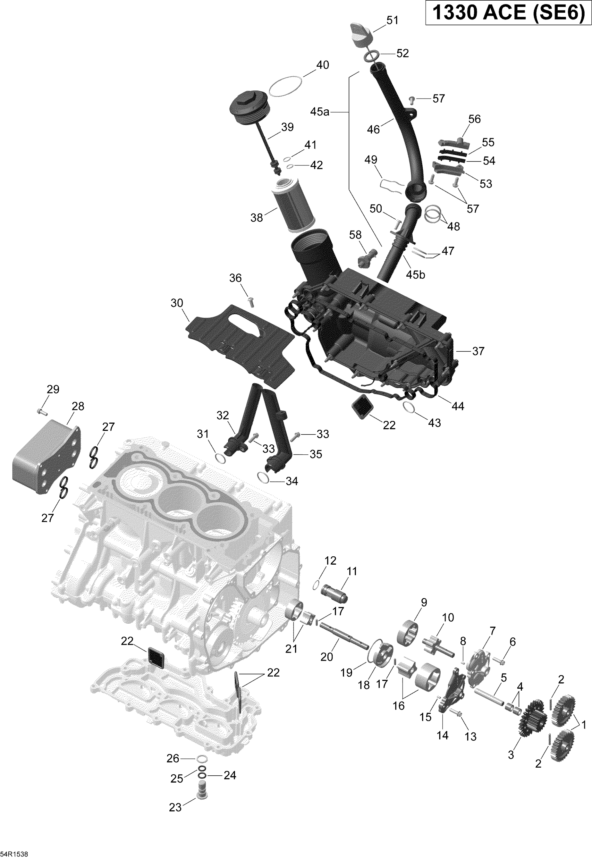 Схема узла: Engine Lubrication _54R1538