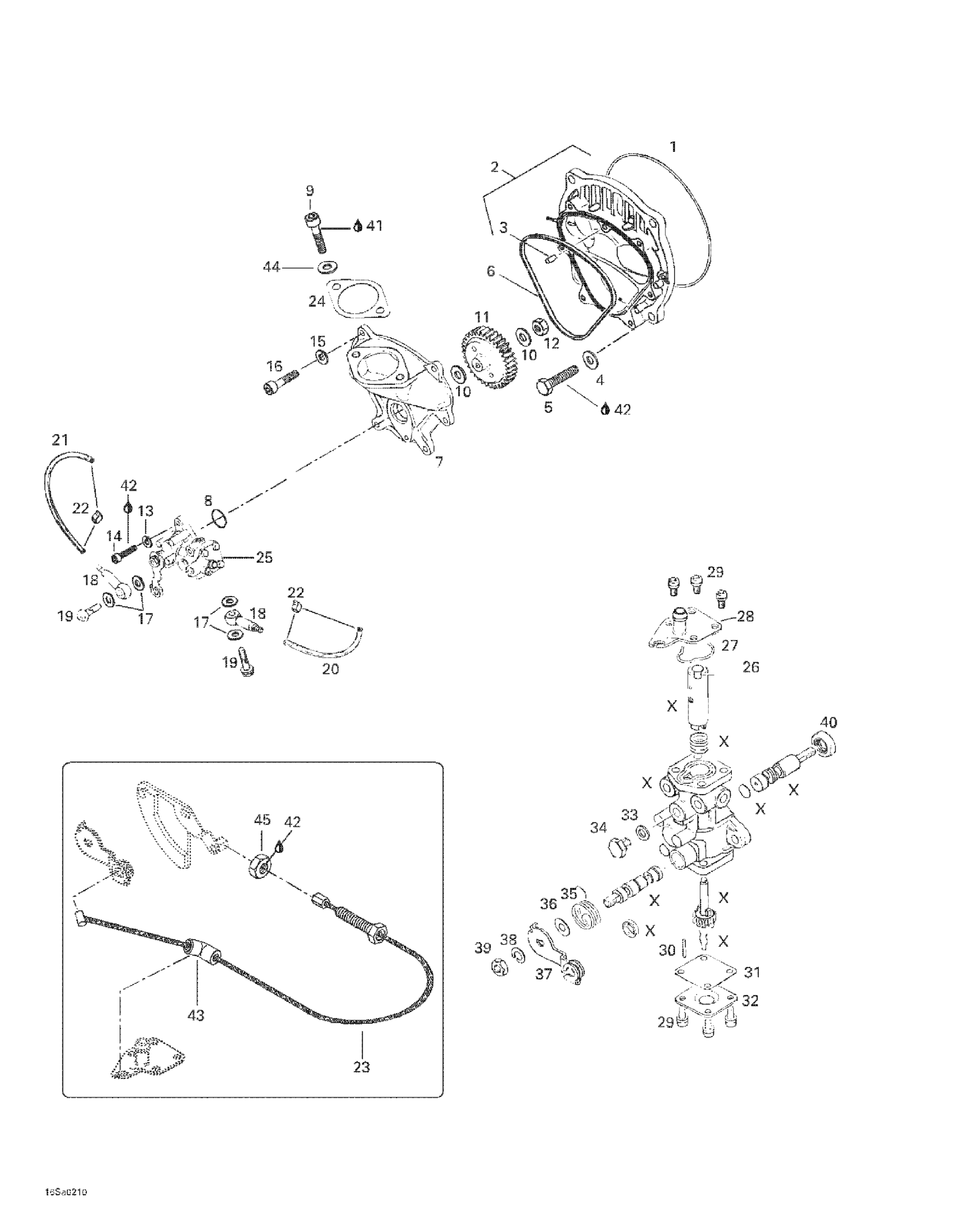 Схема узла: Oil Injection System, Oil Pump, Rotary Valve