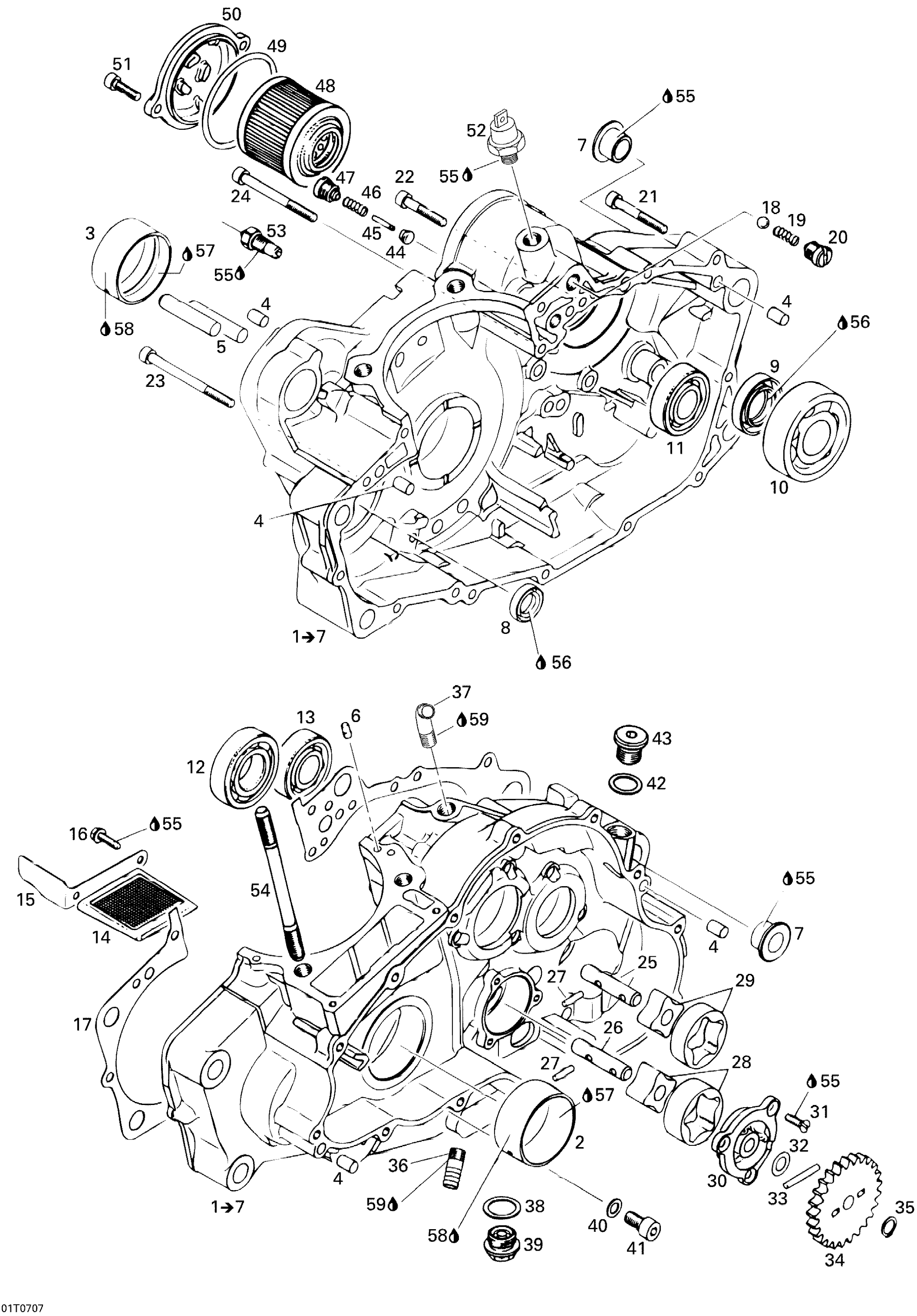 Схема узла: Crankcase